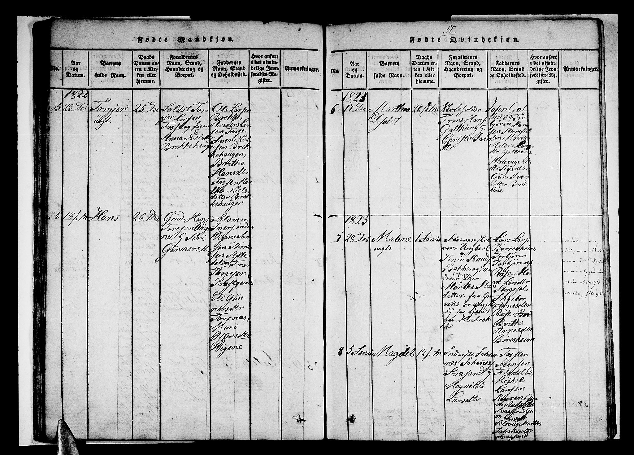 Strandebarm sokneprestembete, AV/SAB-A-78401/H/Haa: Parish register (official) no. A 5, 1816-1826, p. 50