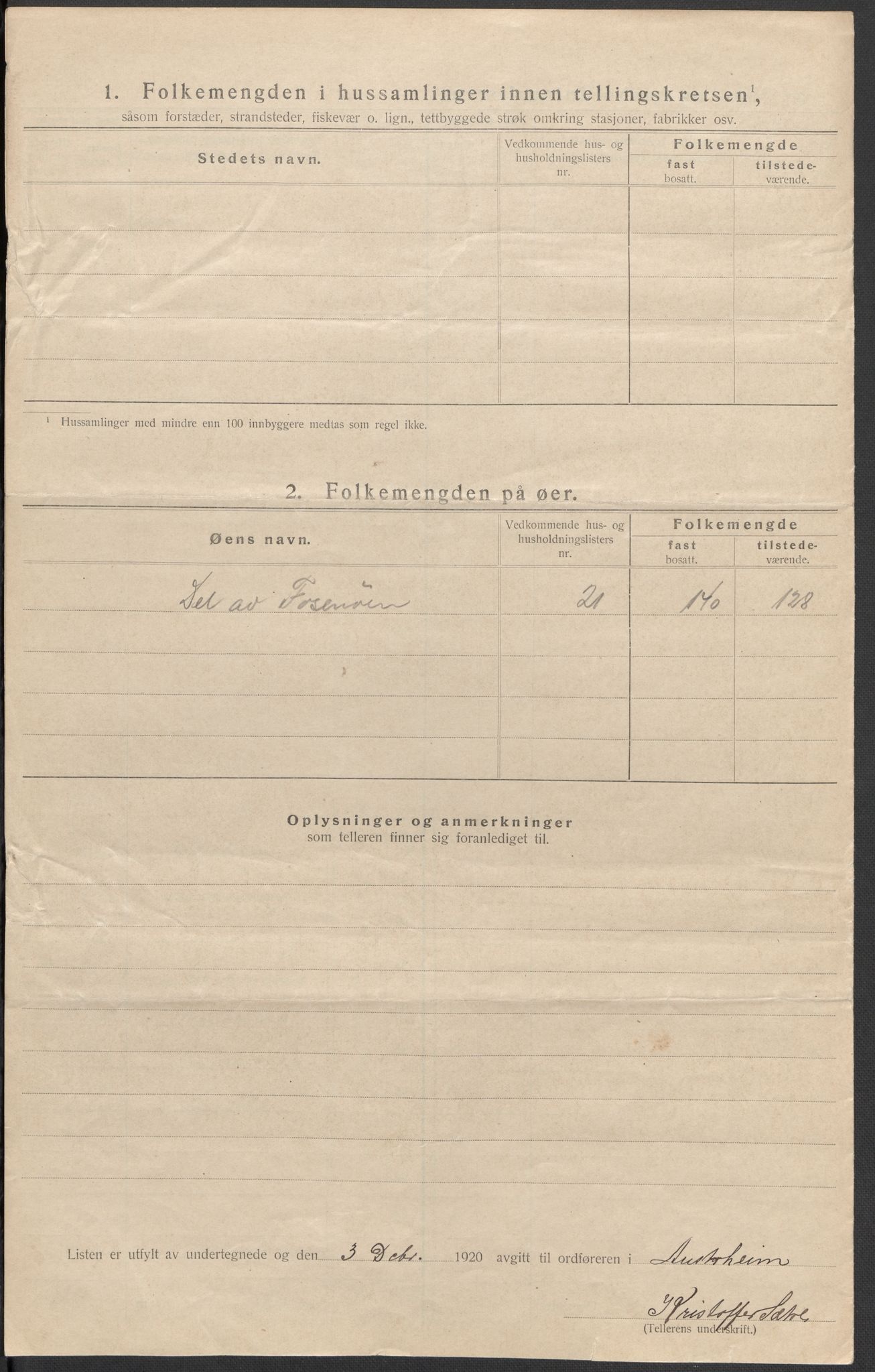 SAB, 1920 census for Austrheim, 1920, p. 22