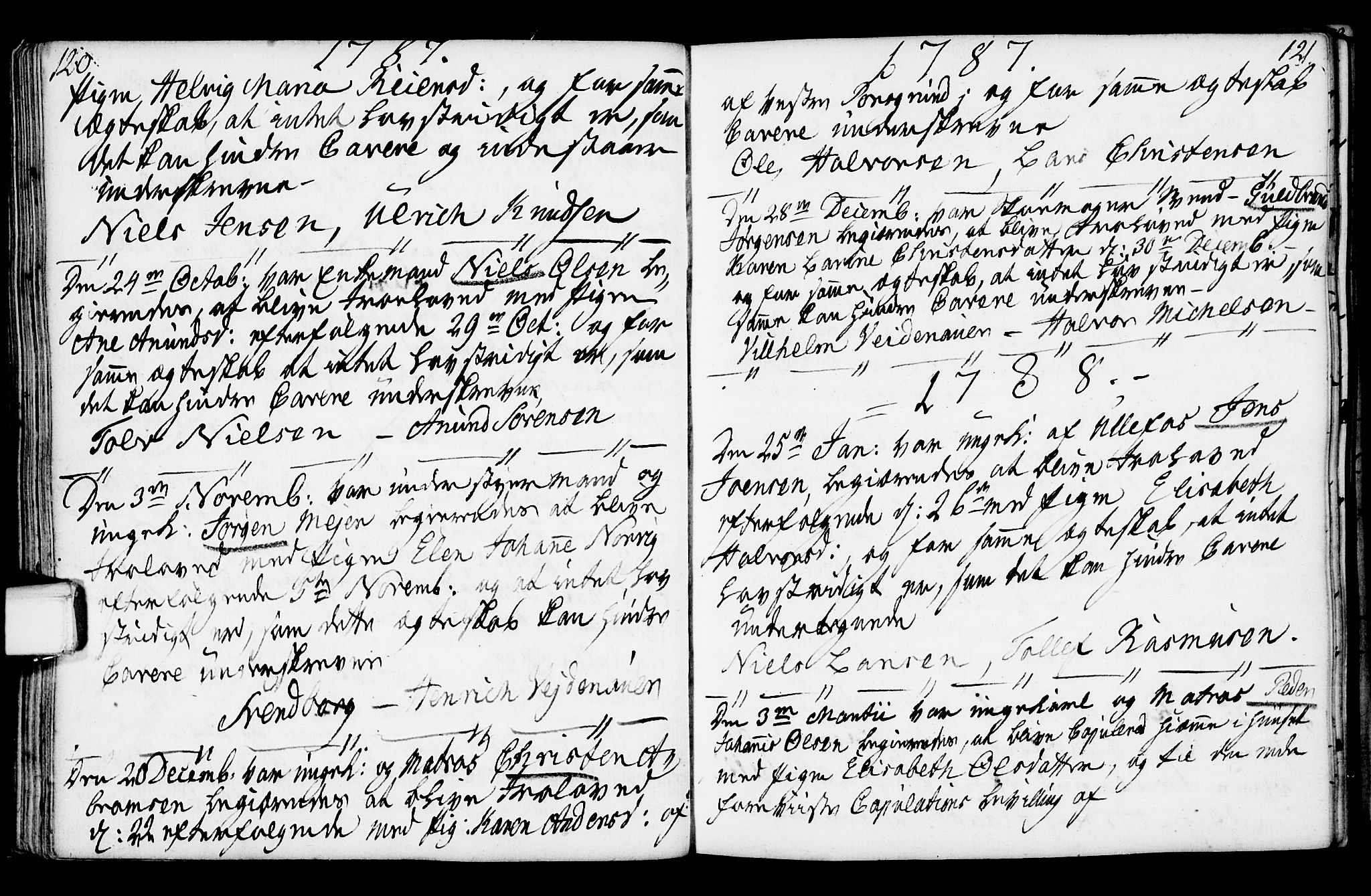 Porsgrunn kirkebøker , SAKO/A-104/F/Fa/L0003: Parish register (official) no. 3, 1764-1814, p. 120-121
