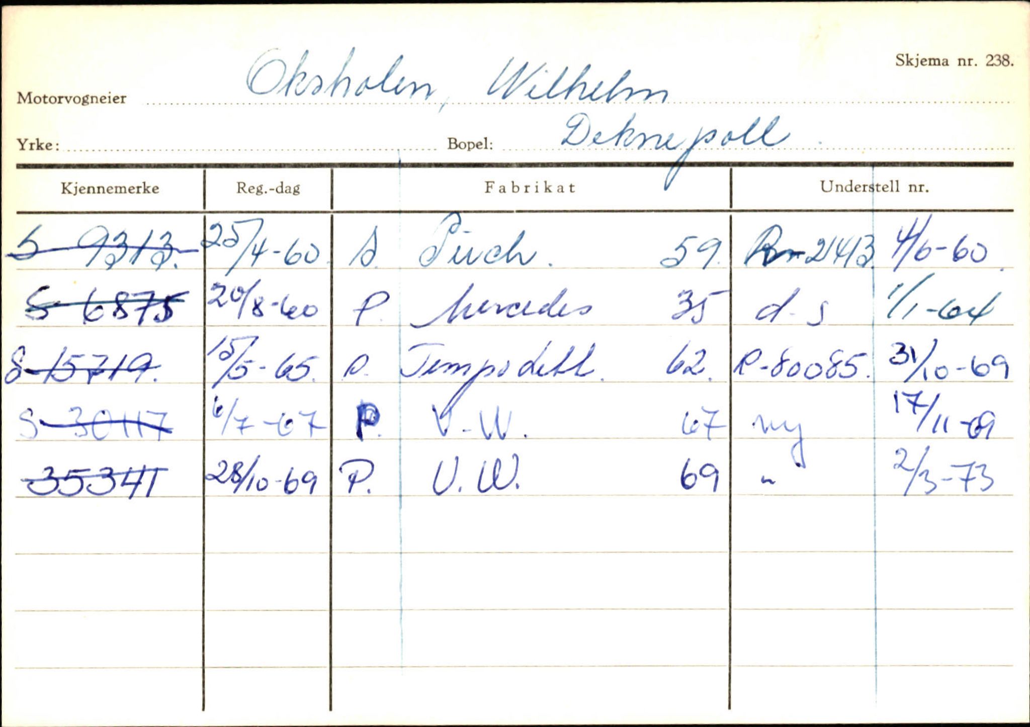 Statens vegvesen, Sogn og Fjordane vegkontor, SAB/A-5301/4/F/L0144: Registerkort Vågsøy A-R, 1945-1975, p. 2148