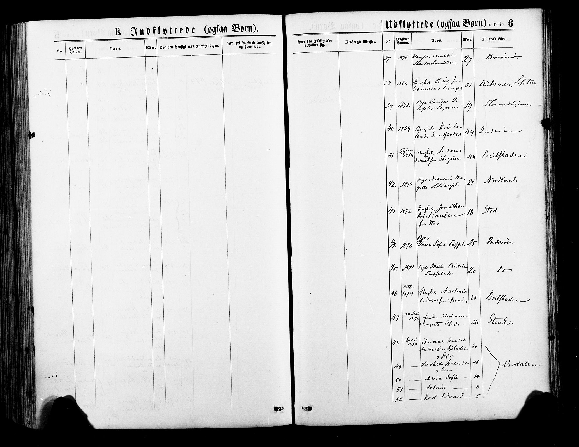 Ministerialprotokoller, klokkerbøker og fødselsregistre - Nord-Trøndelag, AV/SAT-A-1458/735/L0348: Parish register (official) no. 735A09 /1, 1873-1883, p. 6