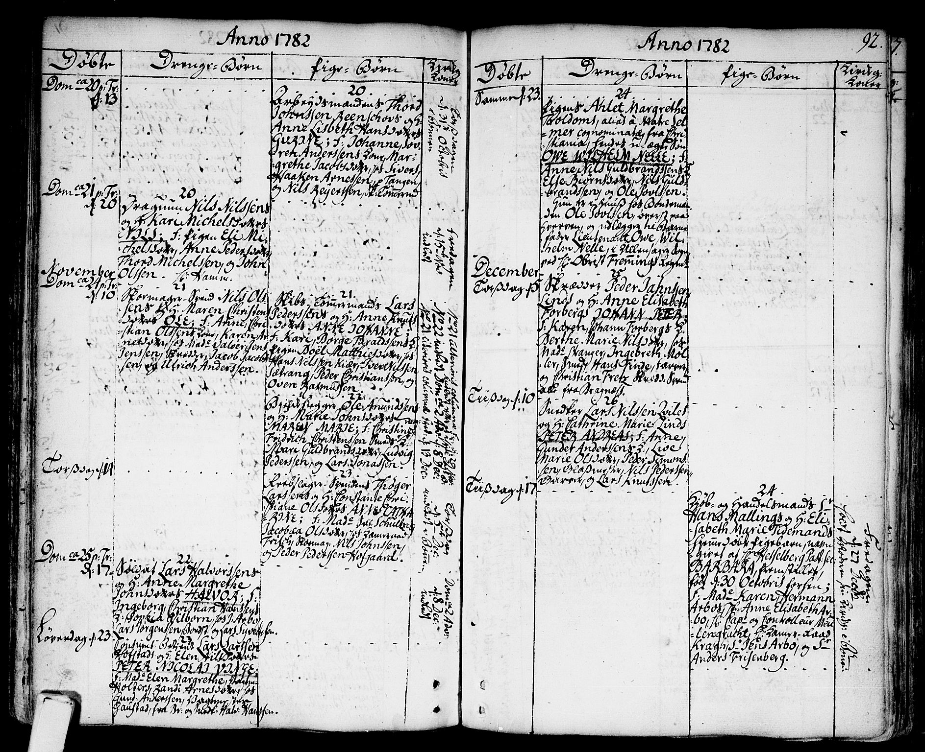 Strømsø kirkebøker, AV/SAKO-A-246/F/Fa/L0009: Parish register (official) no. I 9, 1752-1791, p. 92
