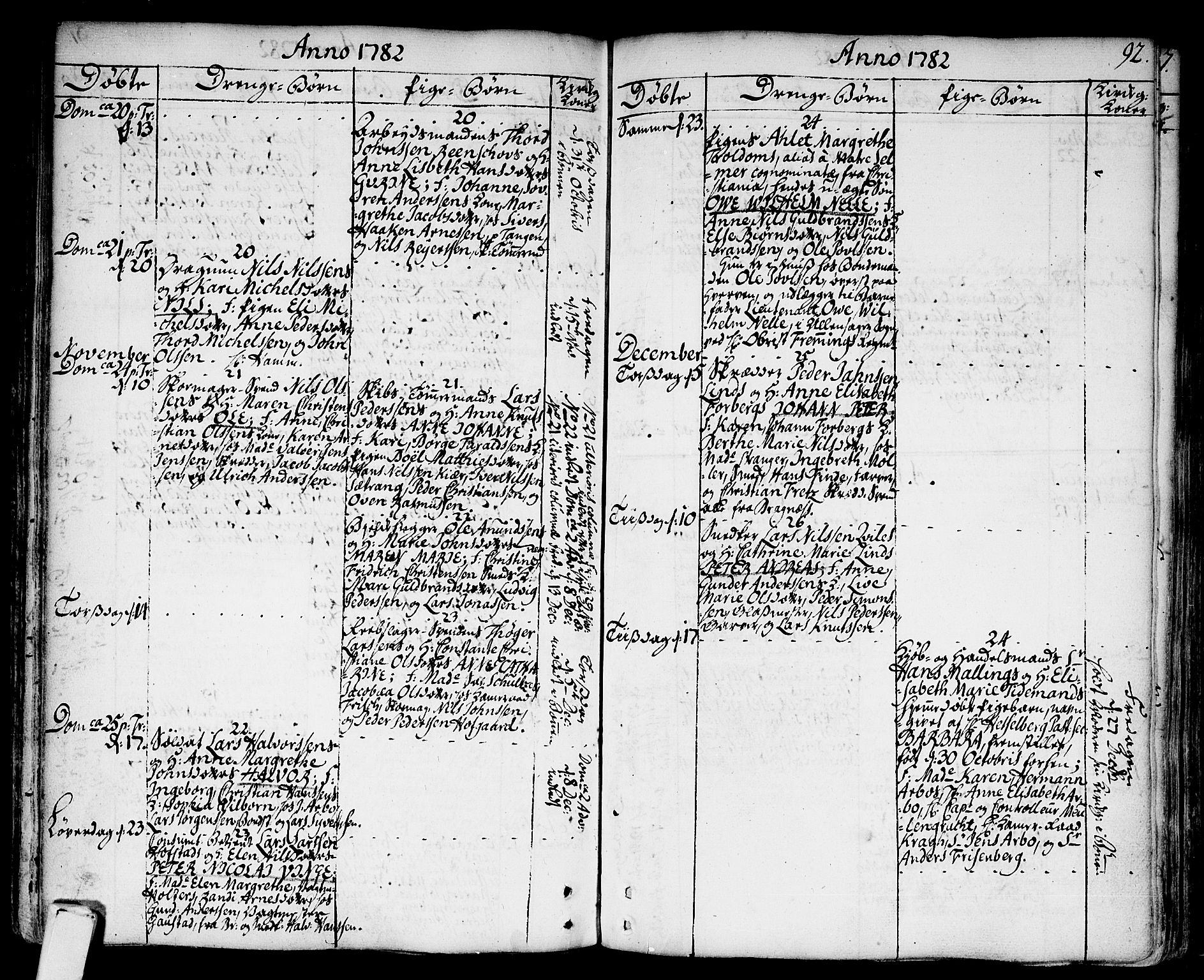 Strømsø kirkebøker, AV/SAKO-A-246/F/Fa/L0009: Parish register (official) no. I 9, 1752-1791, p. 92