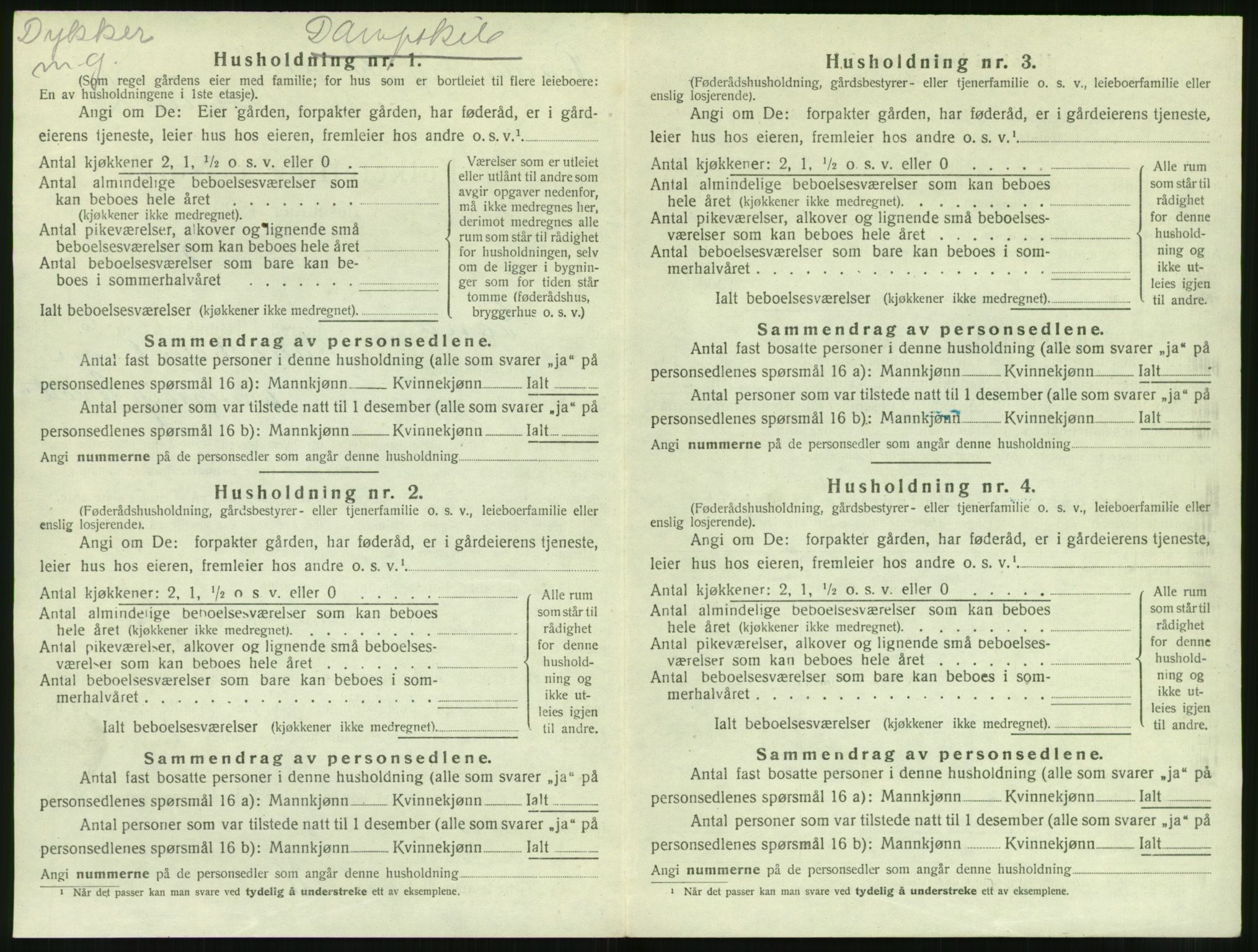 SAT, 1920 census for Sande (MR), 1920, p. 567