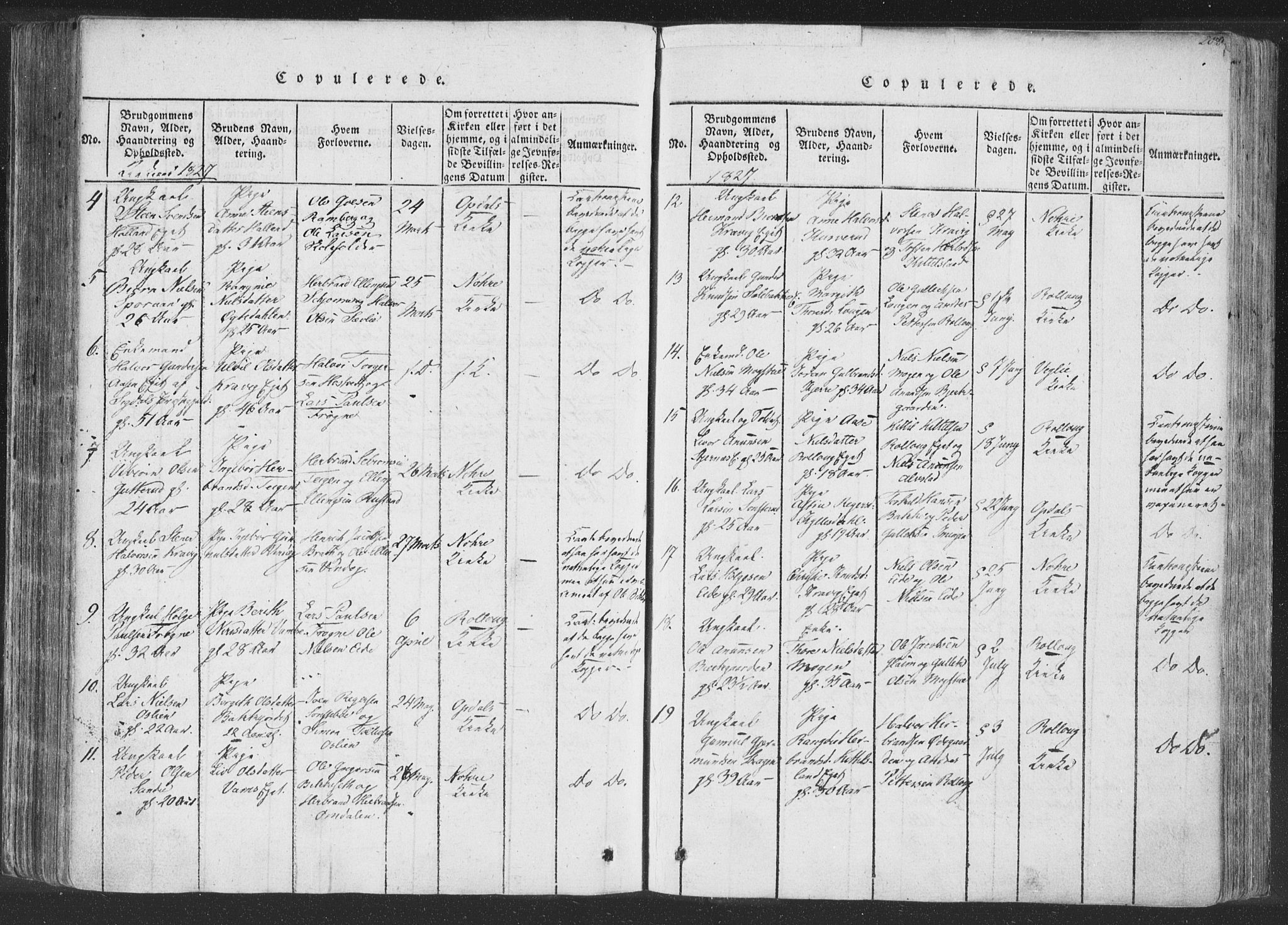 Rollag kirkebøker, AV/SAKO-A-240/F/Fa/L0006: Parish register (official) no. I 6, 1814-1828, p. 208