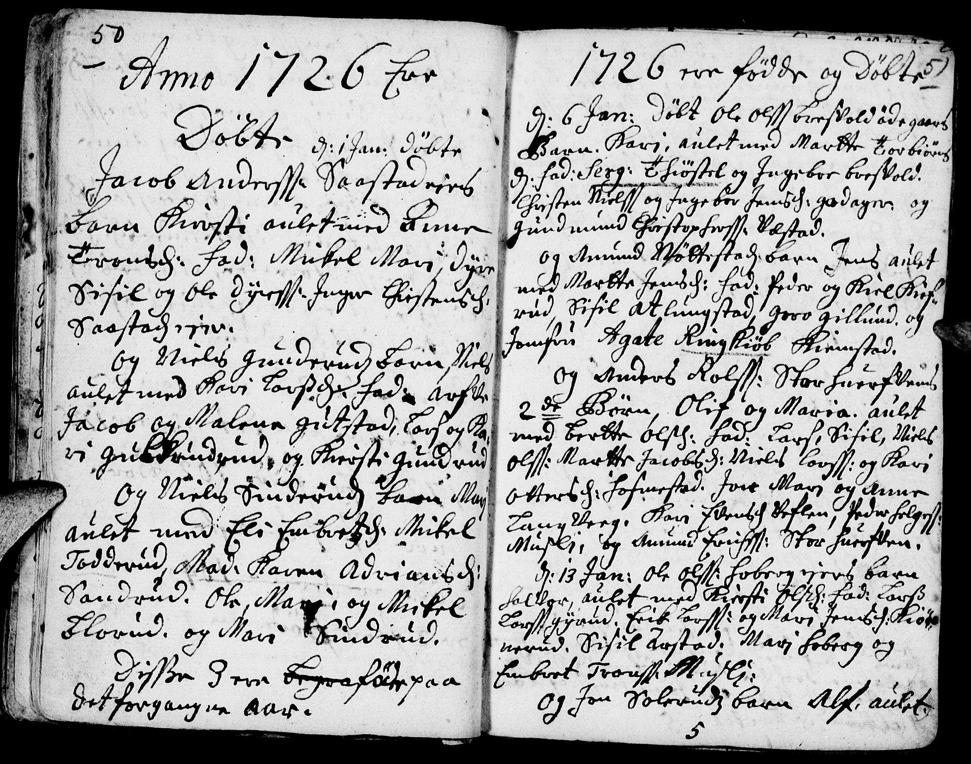 Stange prestekontor, SAH/PREST-002/K/L0002: Parish register (official) no. 2, 1724-1740, p. 50-51