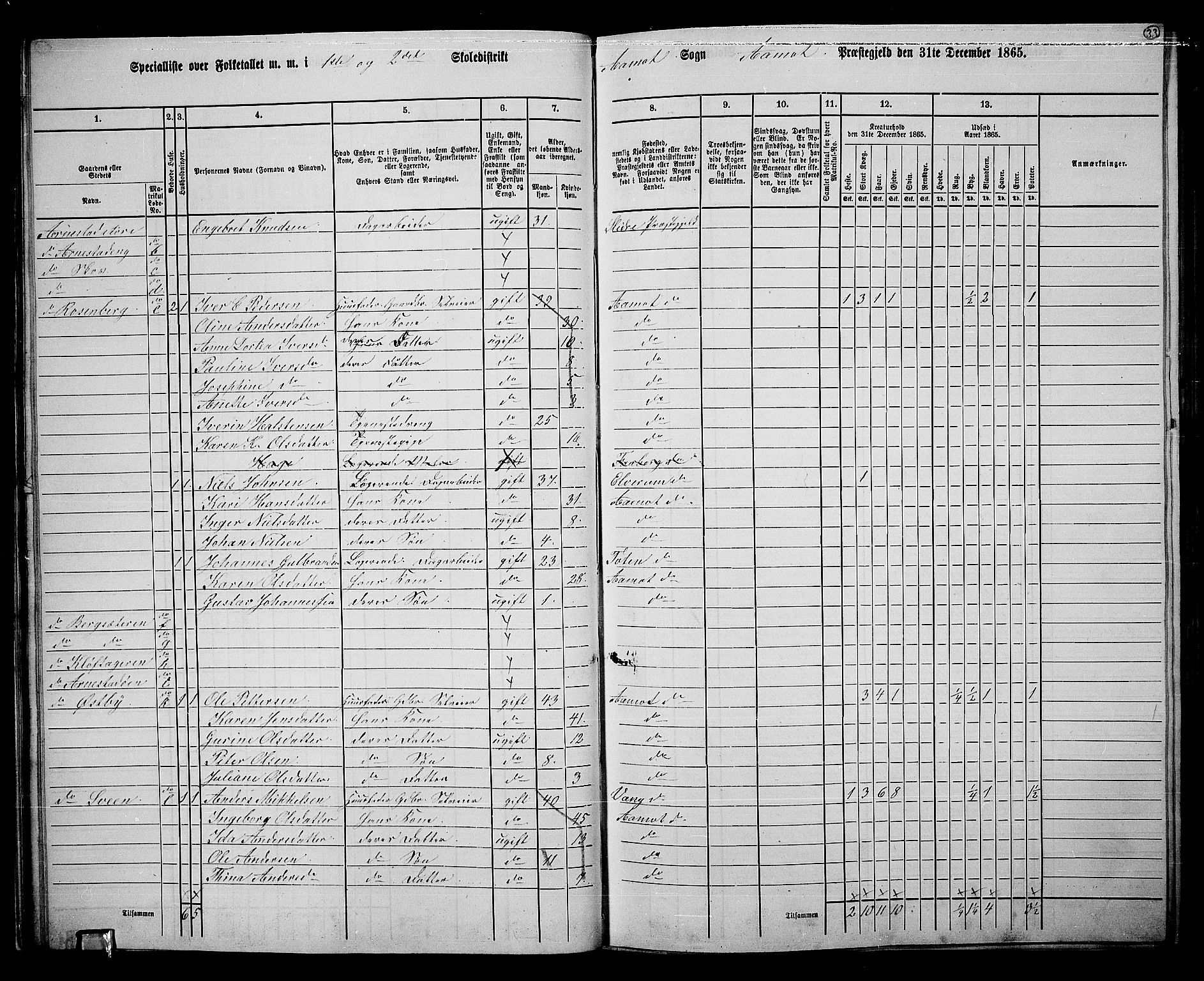 RA, 1865 census for Åmot, 1865, p. 31