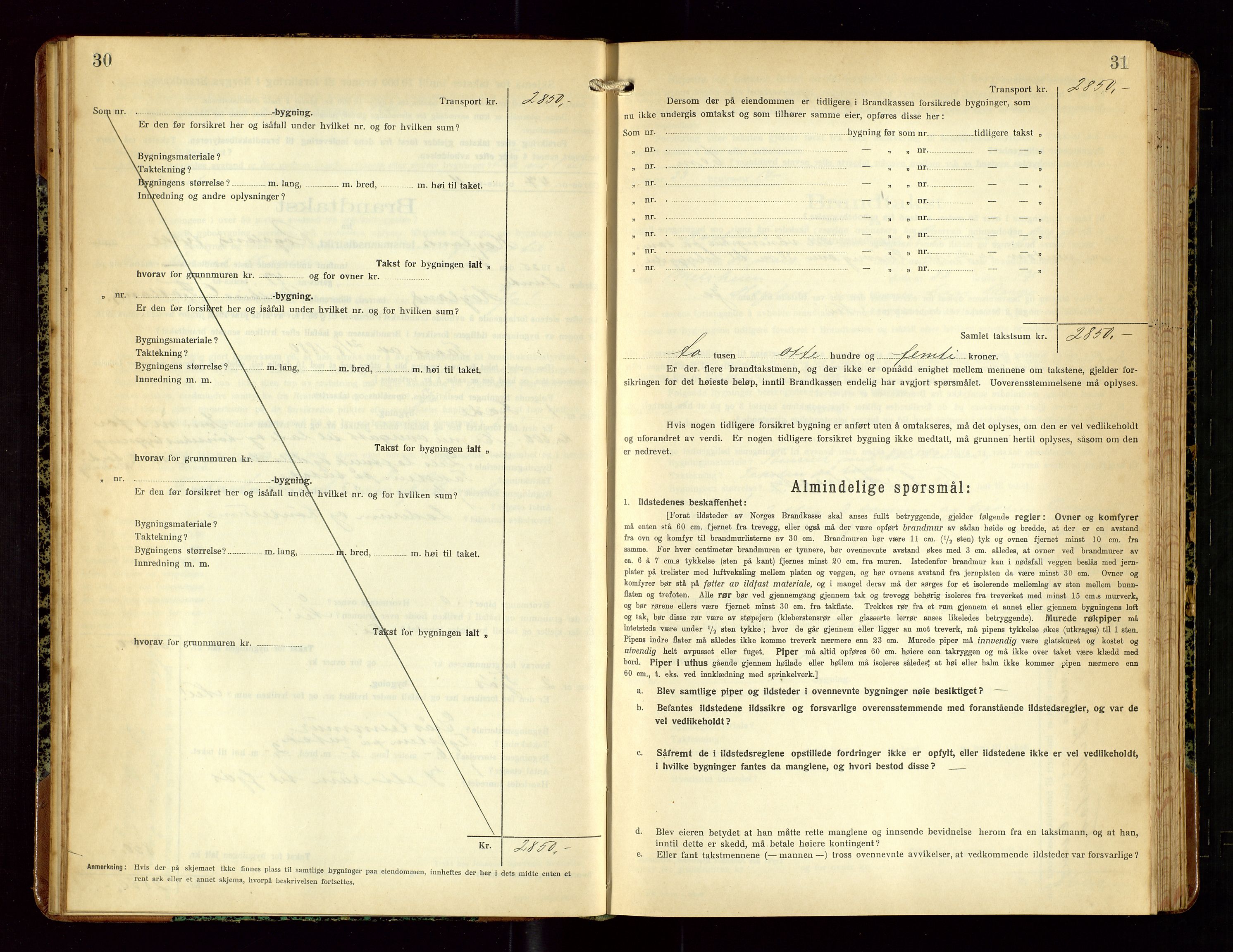 Høyland/Sandnes lensmannskontor, SAST/A-100166/Gob/L0004: "Brandtakstprotokol", 1924-1933, p. 30-31