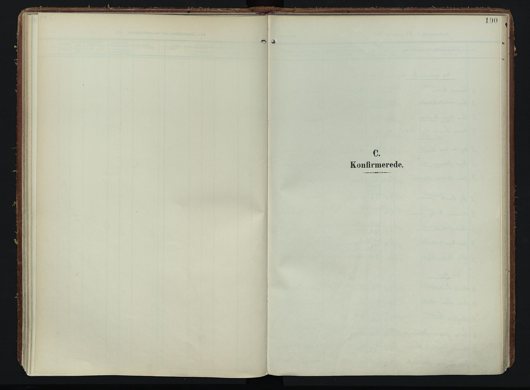 Moss prestekontor Kirkebøker, SAO/A-2003/F/Fc/L0003: Parish register (official) no. III 3, 1906-1914, p. 100