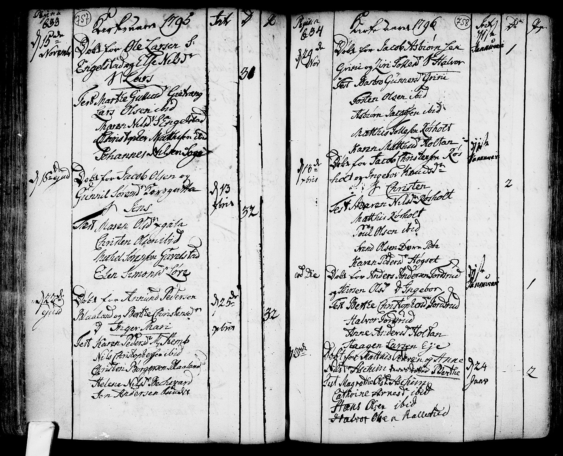 Lardal kirkebøker, SAKO/A-350/F/Fa/L0003: Parish register (official) no. I 3, 1733-1815, p. 757-758