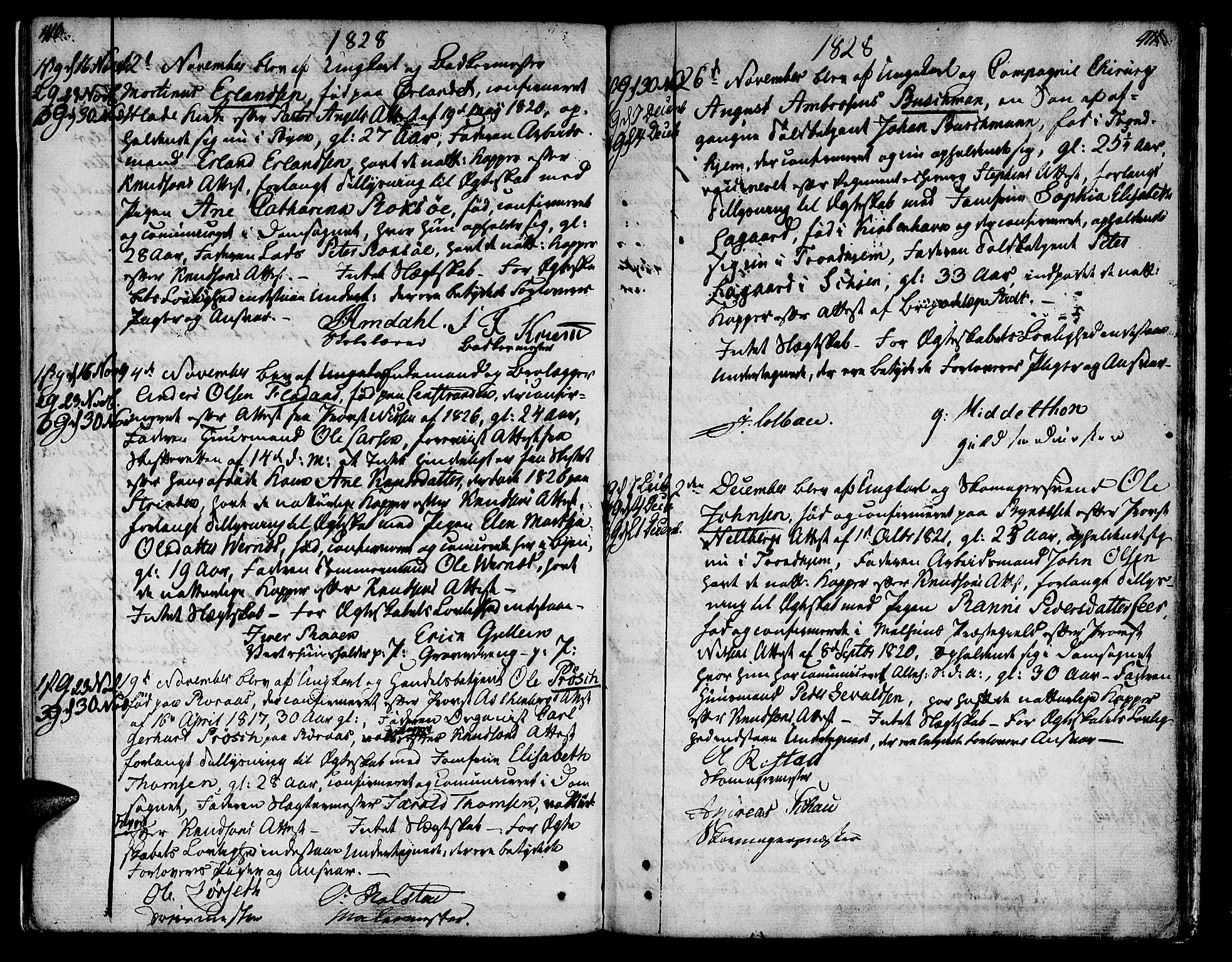 Ministerialprotokoller, klokkerbøker og fødselsregistre - Sør-Trøndelag, SAT/A-1456/601/L0042: Parish register (official) no. 601A10, 1802-1830, p. 410-411