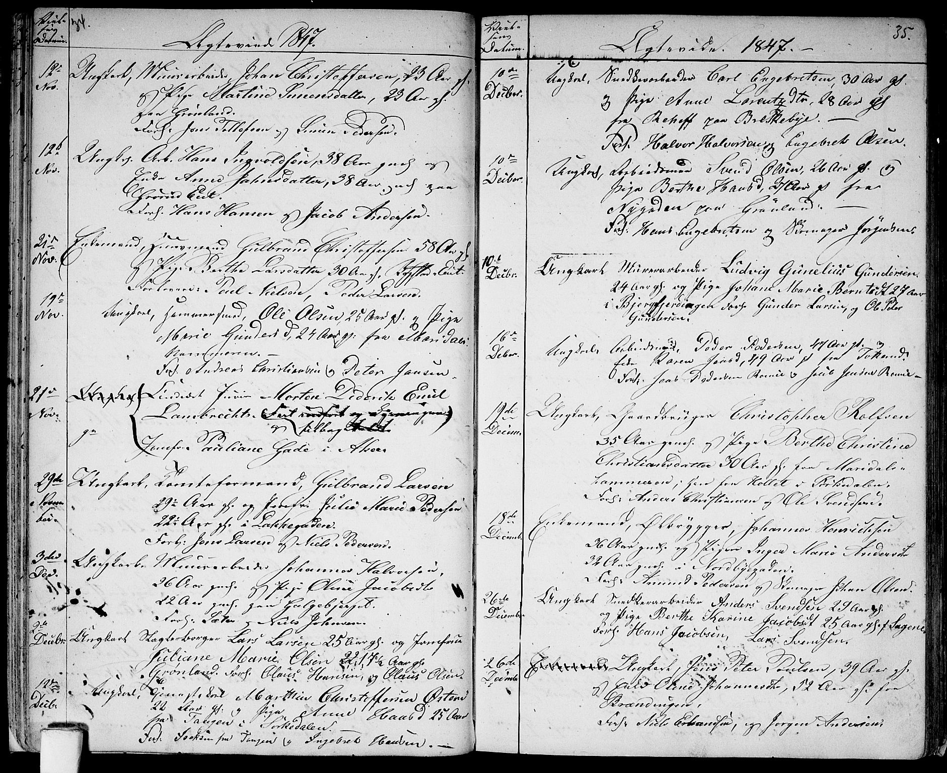 Aker prestekontor kirkebøker, SAO/A-10861/G/L0011: Parish register (copy) no. 11, 1846-1859, p. 34-35