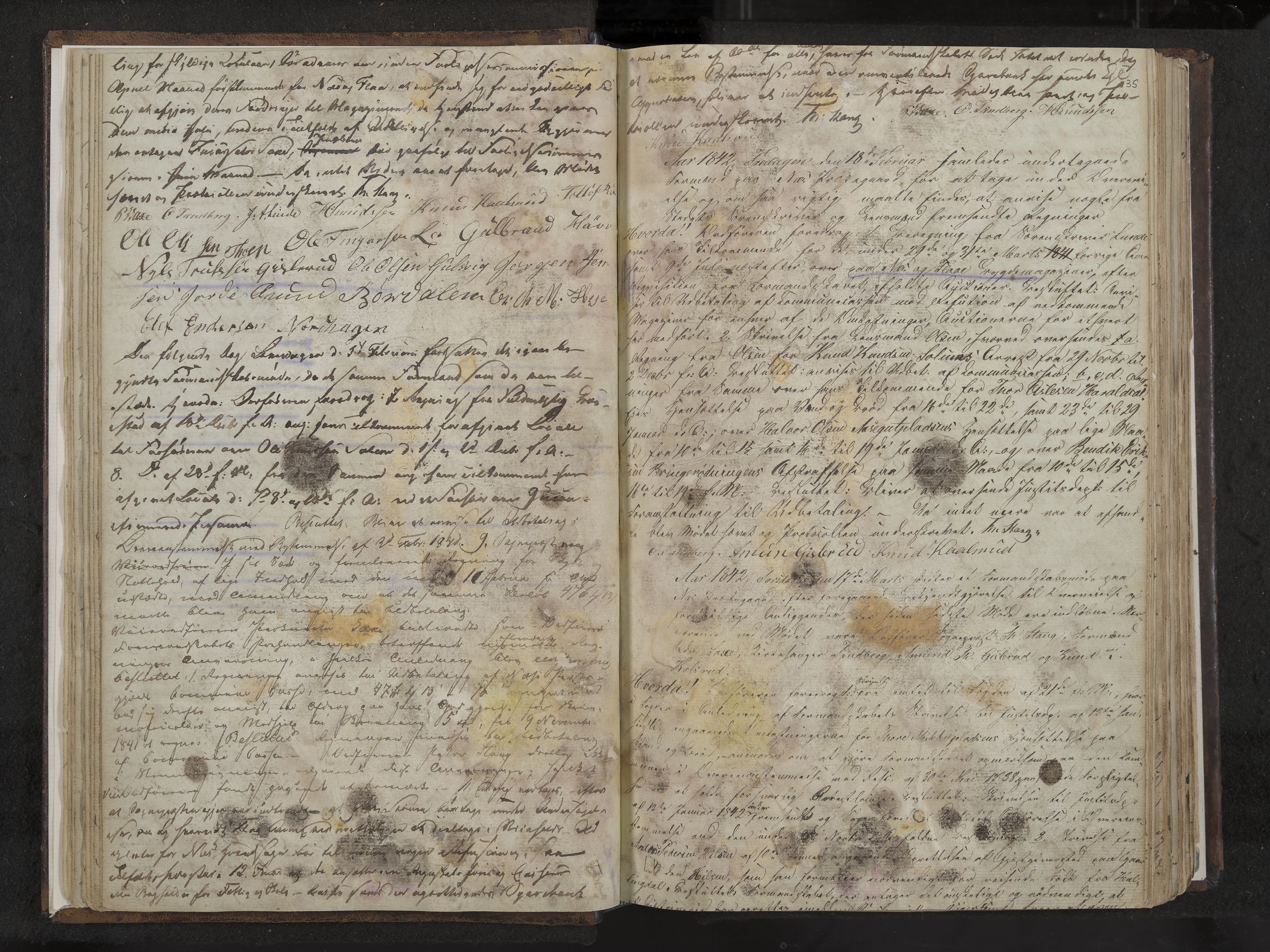 Nes formannskap og sentraladministrasjon, IKAK/0616021-1/A/Aa/L0001: Møtebok med register, 1838-1875, p. 35