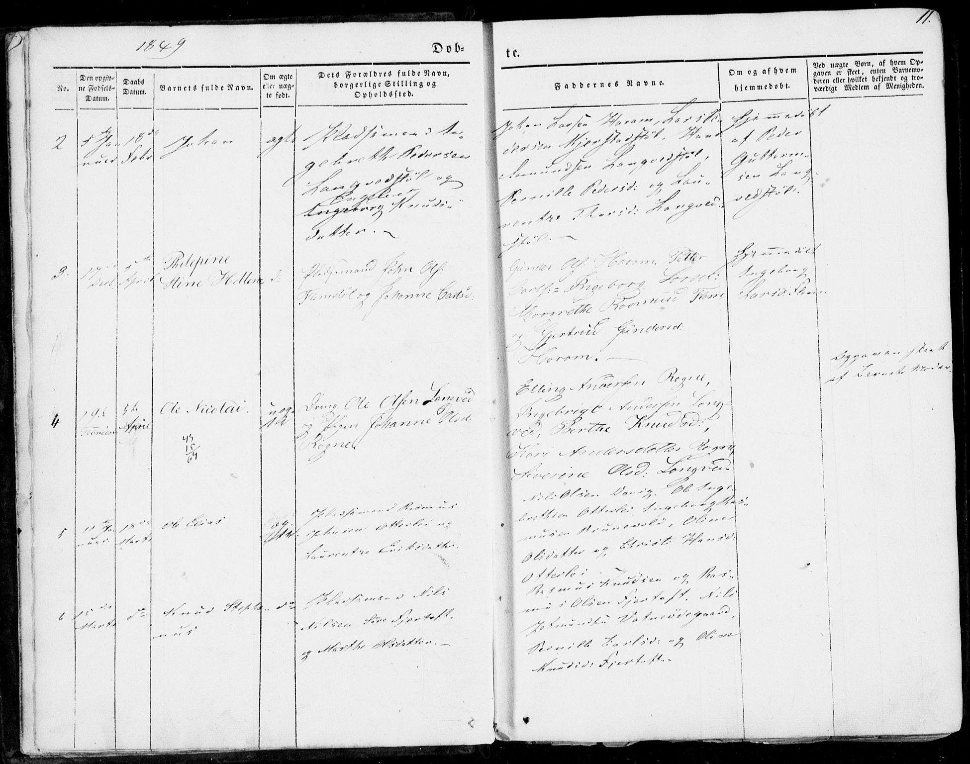 Ministerialprotokoller, klokkerbøker og fødselsregistre - Møre og Romsdal, SAT/A-1454/536/L0497: Parish register (official) no. 536A06, 1845-1865, p. 11