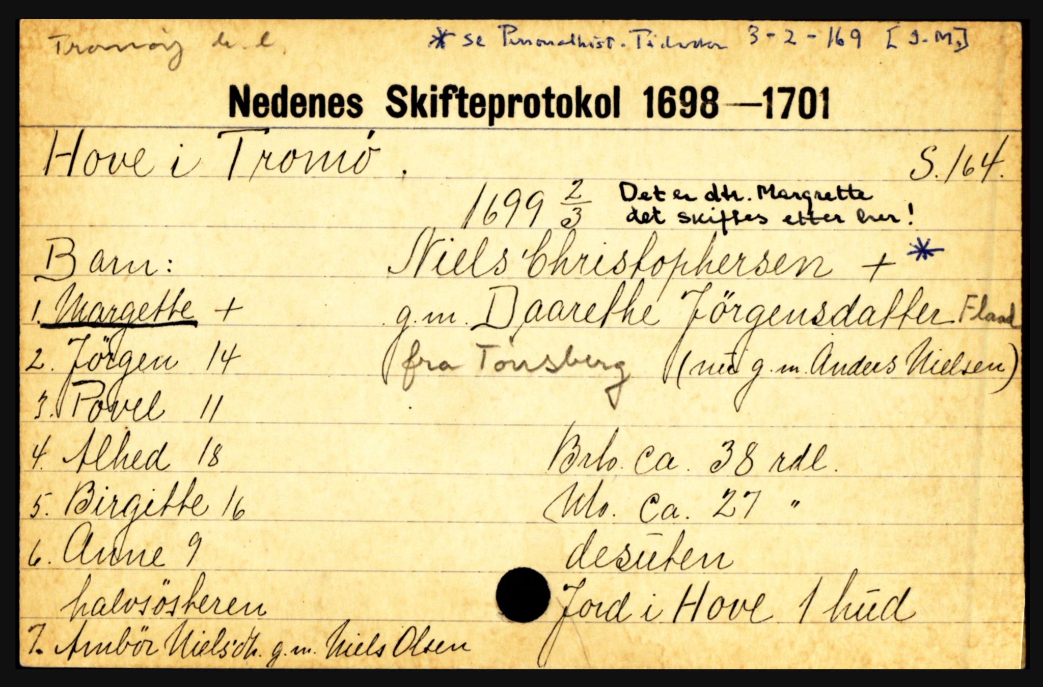 Nedenes sorenskriveri før 1824, AV/SAK-1221-0007/H, p. 13195