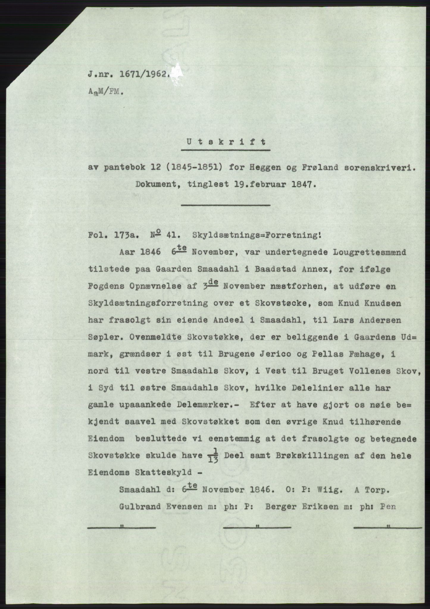 Statsarkivet i Oslo, SAO/A-10621/Z/Zd/L0016: Avskrifter, j.nr 706-1878/1962, 1962, p. 433