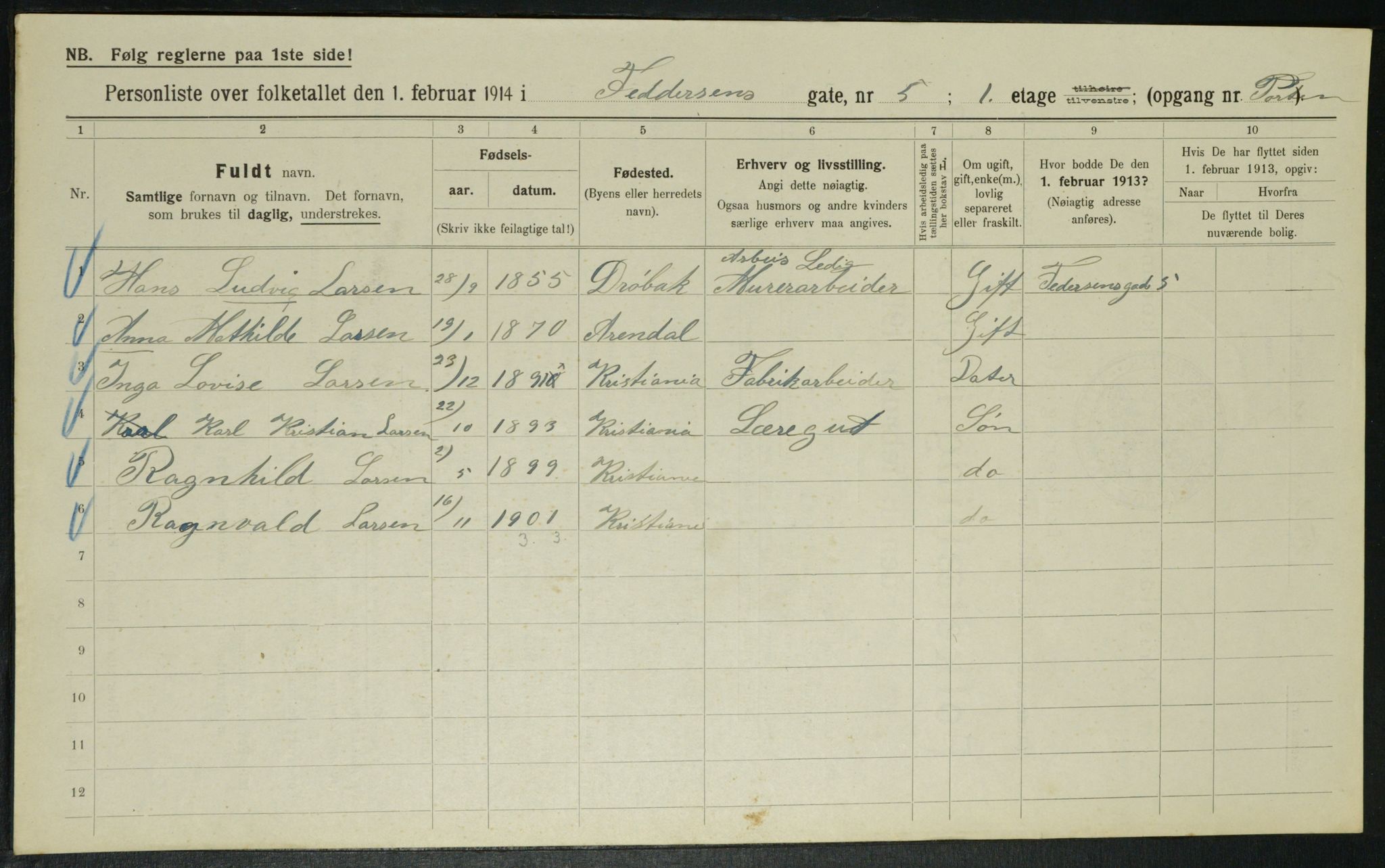 OBA, Municipal Census 1914 for Kristiania, 1914, p. 24229