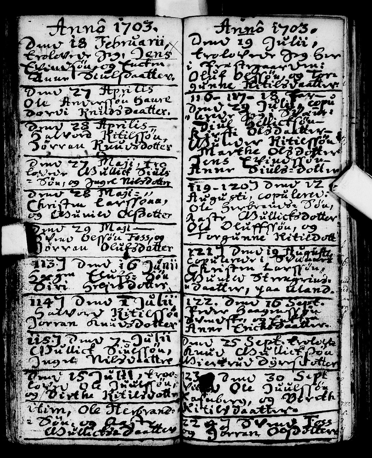 Flesberg kirkebøker, SAKO/A-18/F/Fa/L0001: Parish register (official) no. I 1, 1688-1725