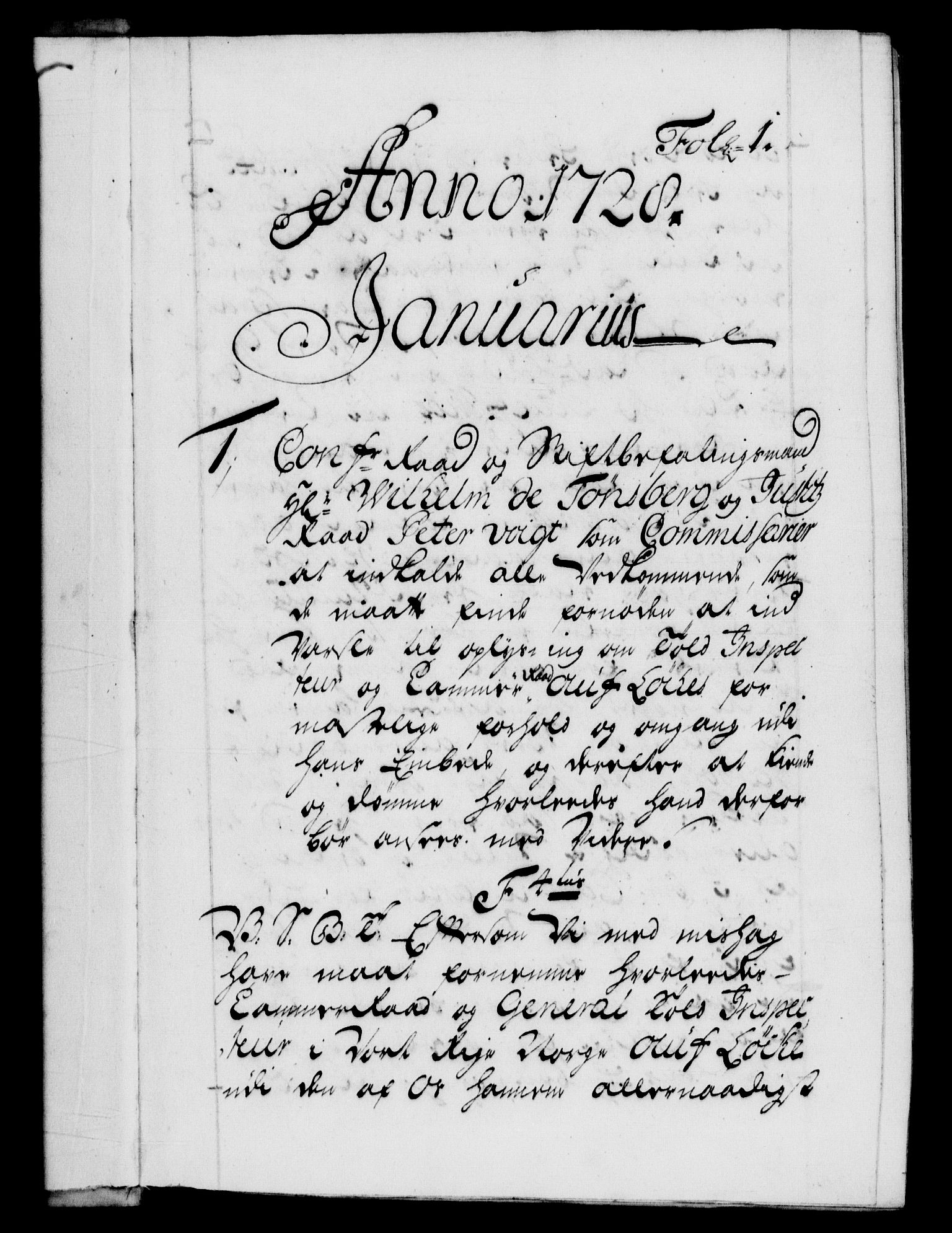 Danske Kanselli 1572-1799, RA/EA-3023/F/Fc/Fca/Fcab/L0024: Norske tegnelser, 1728-1730, p. 1a