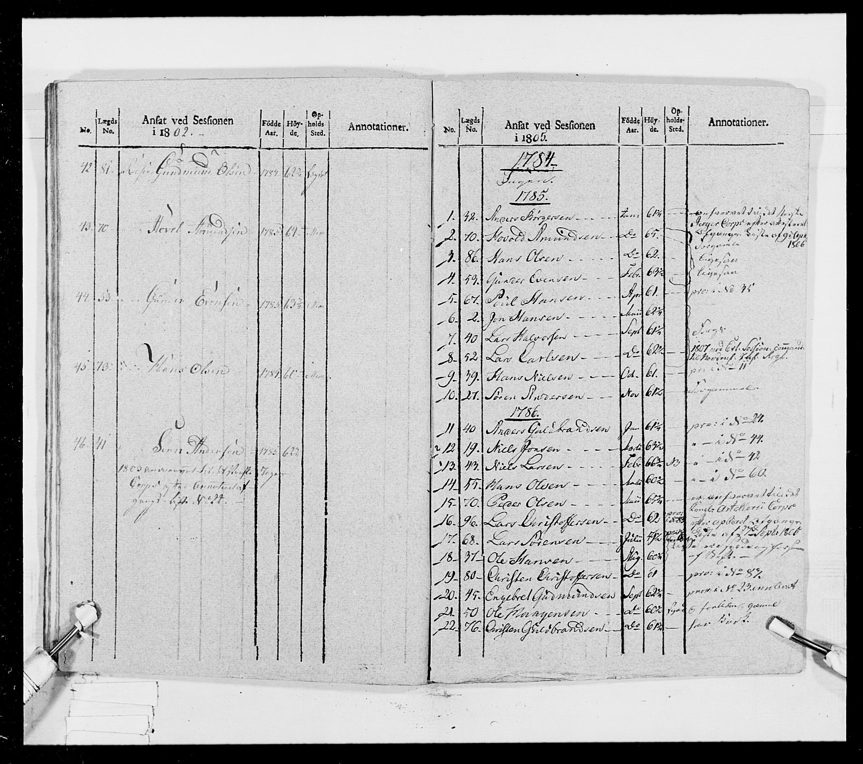 Generalitets- og kommissariatskollegiet, Det kongelige norske kommissariatskollegium, RA/EA-5420/E/Eh/L0023: Norske jegerkorps, 1805, p. 426