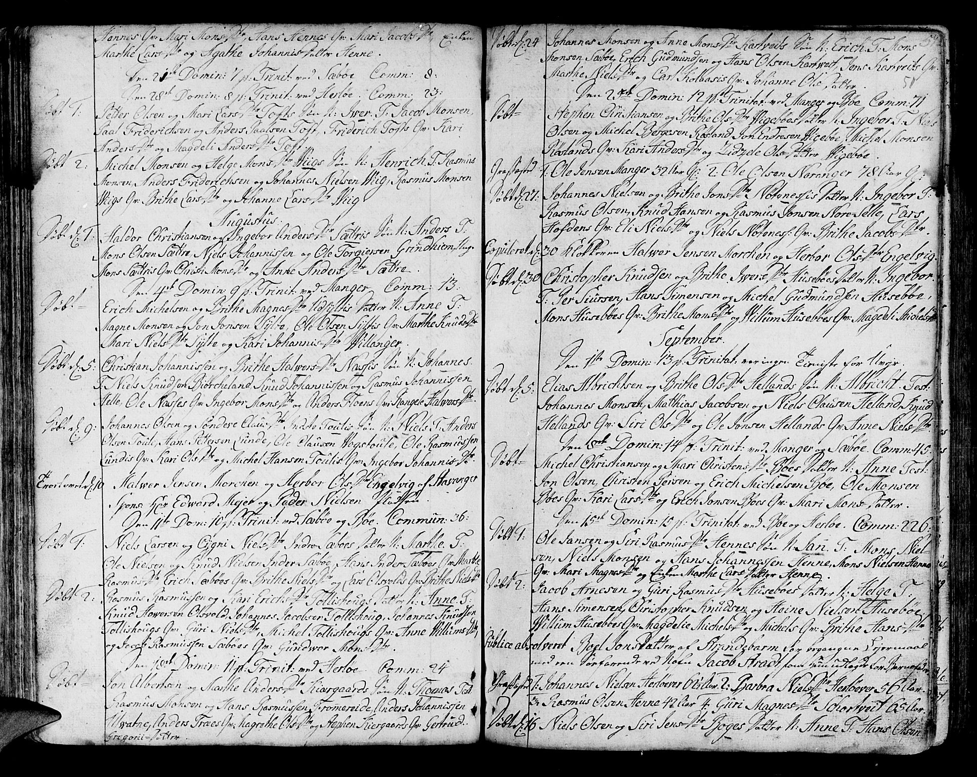 Manger sokneprestembete, SAB/A-76801/H/Haa: Parish register (official) no. A 1, 1759-1791, p. 51