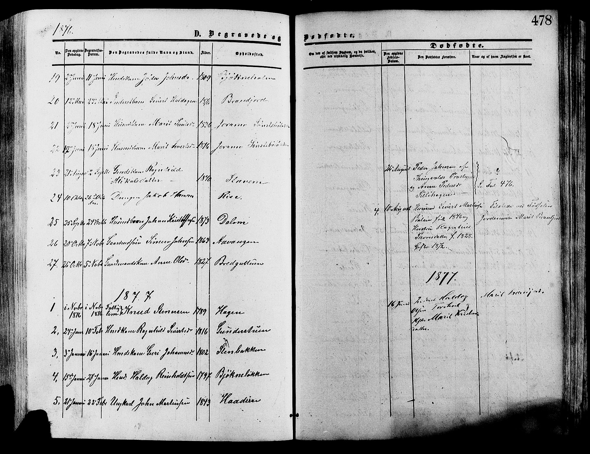 Lesja prestekontor, SAH/PREST-068/H/Ha/Haa/L0008: Parish register (official) no. 8, 1854-1880, p. 478