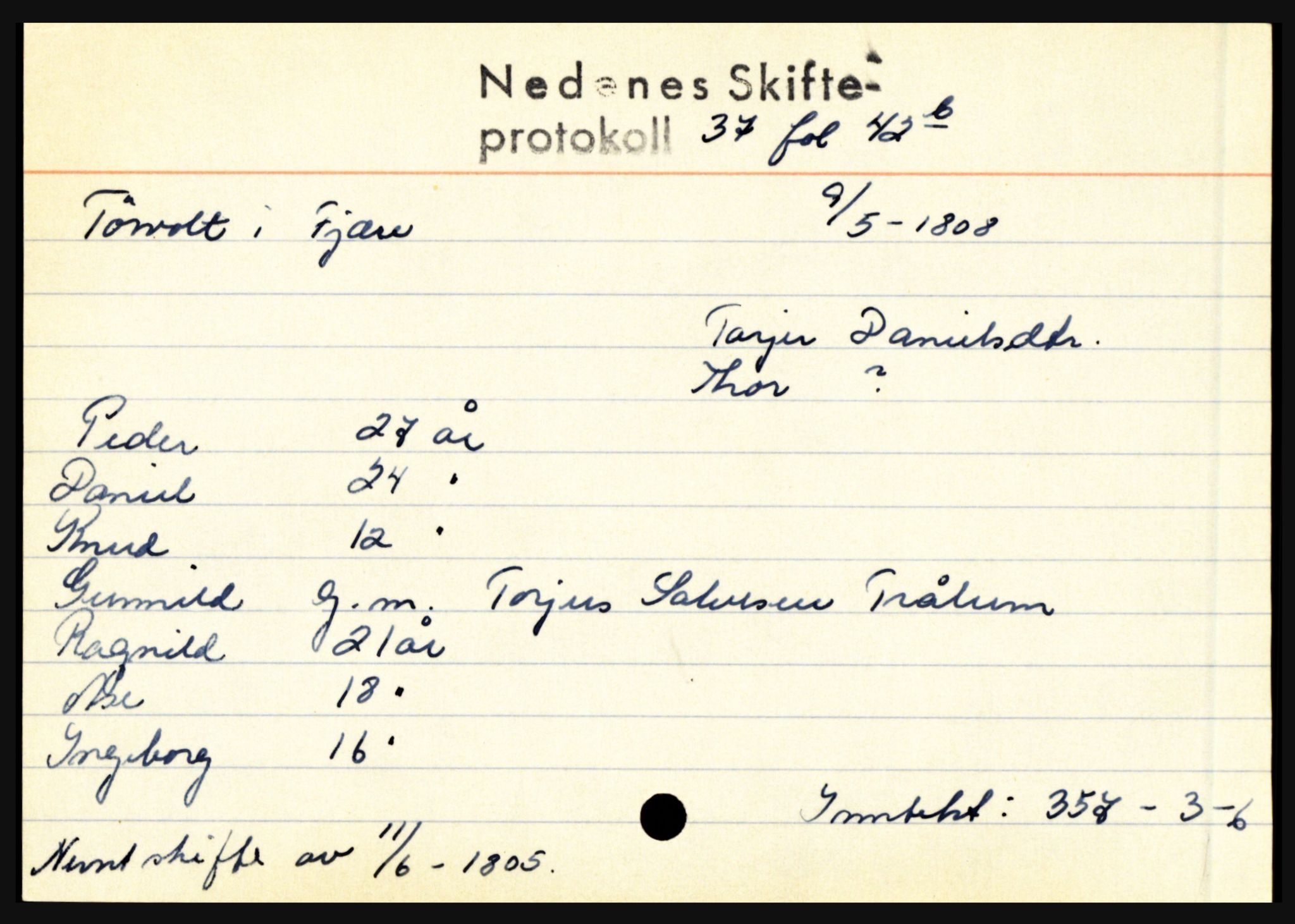 Nedenes sorenskriveri før 1824, AV/SAK-1221-0007/H, p. 31953