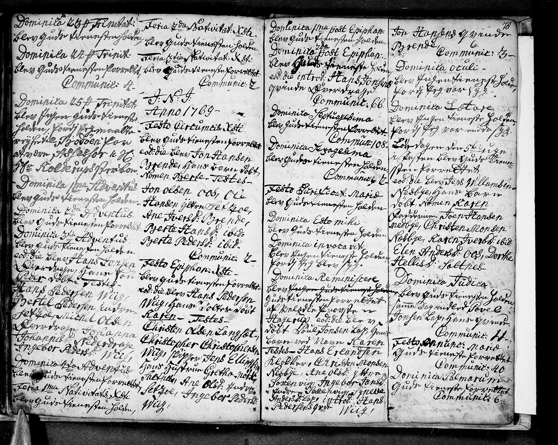 Ministerialprotokoller, klokkerbøker og fødselsregistre - Nordland, SAT/A-1459/847/L0663: Parish register (official) no. 847A03, 1749-1770, p. 78