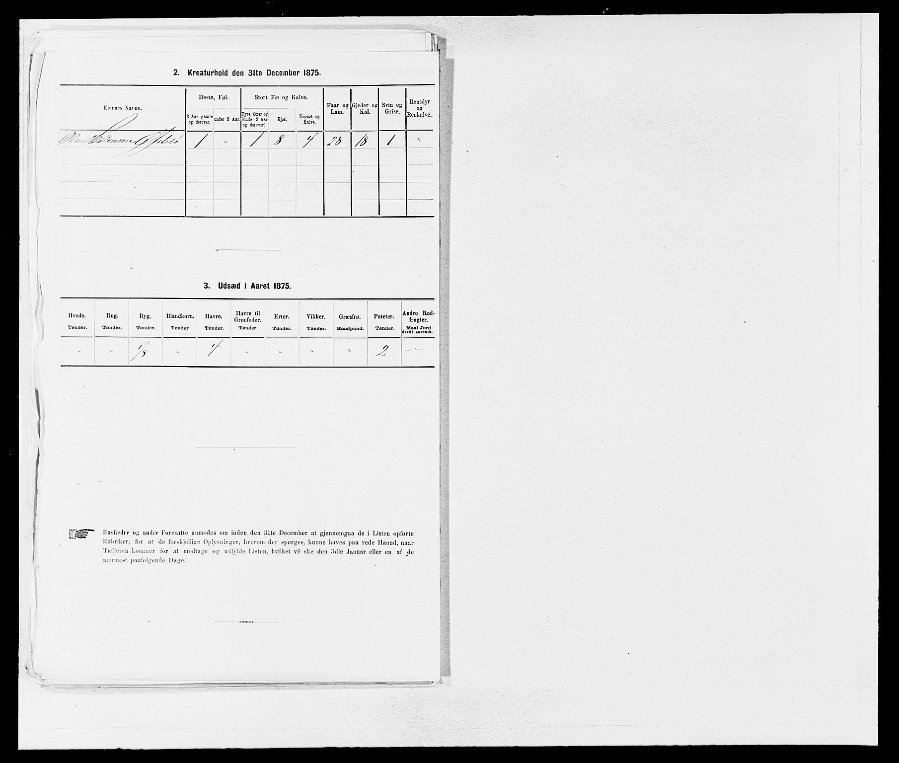 SAB, 1875 census for 1211P Etne, 1875, p. 195