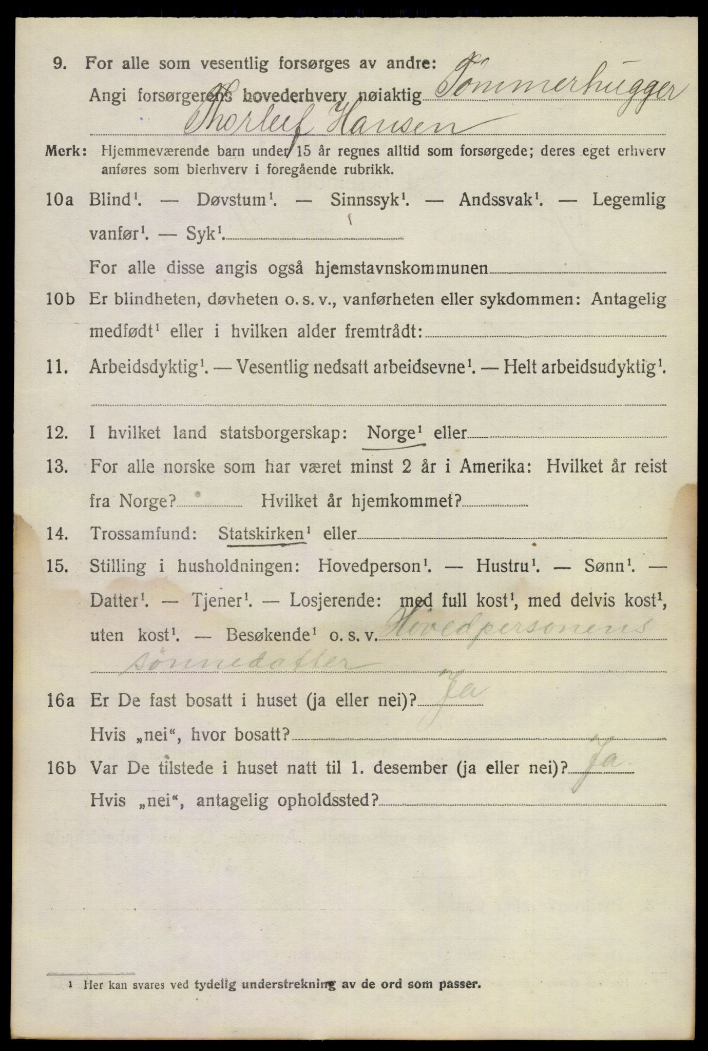 SAKO, 1920 census for Lier, 1920, p. 24811