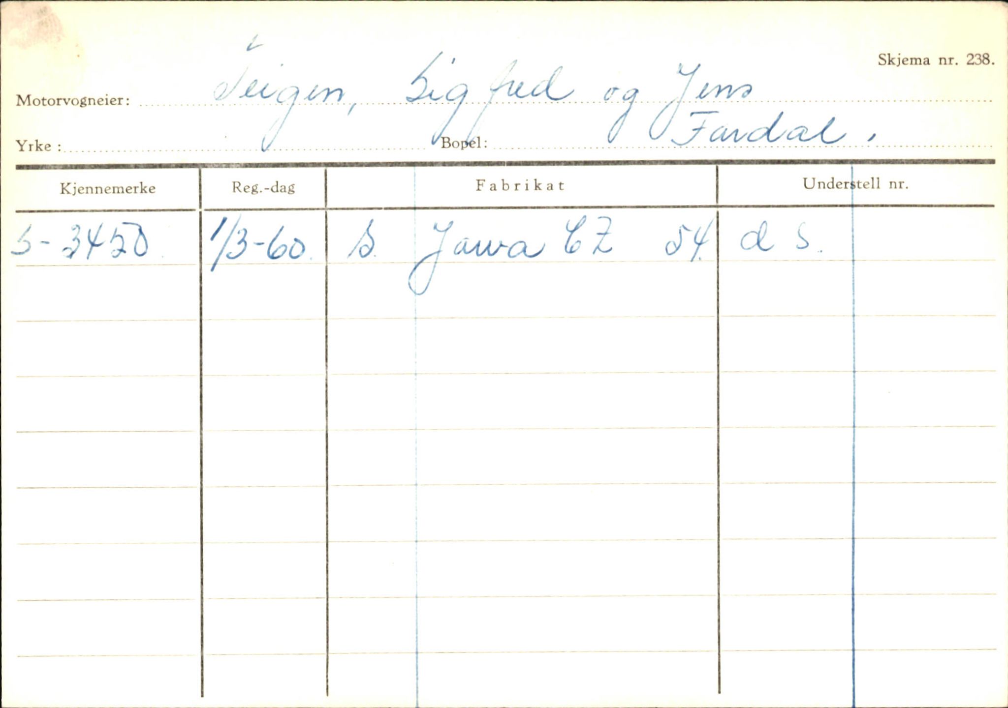 Statens vegvesen, Sogn og Fjordane vegkontor, AV/SAB-A-5301/4/F/L0146: Registerkort Årdal R-Å samt diverse kort, 1945-1975, p. 868