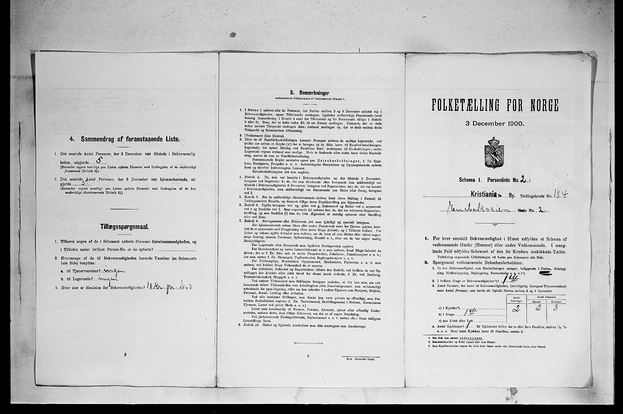 SAO, 1900 census for Kristiania, 1900, p. 19443