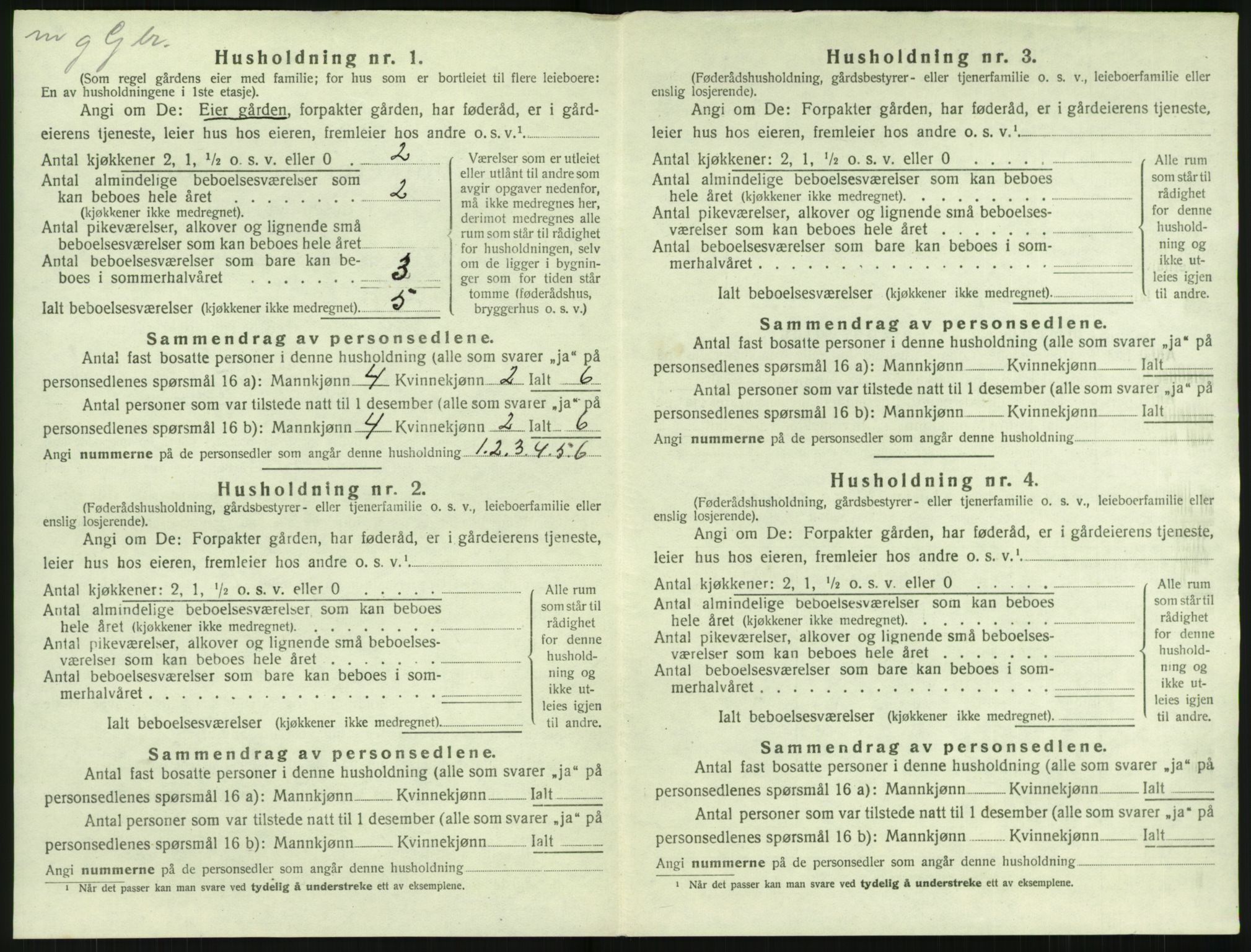 SAK, 1920 census for Fjære, 1920, p. 2108