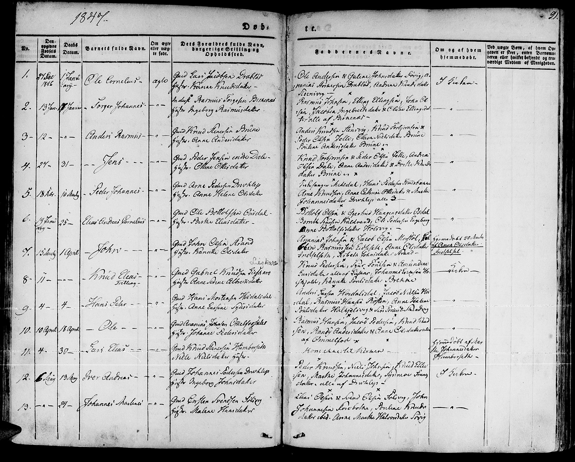 Ministerialprotokoller, klokkerbøker og fødselsregistre - Møre og Romsdal, AV/SAT-A-1454/511/L0139: Parish register (official) no. 511A06, 1831-1850, p. 91