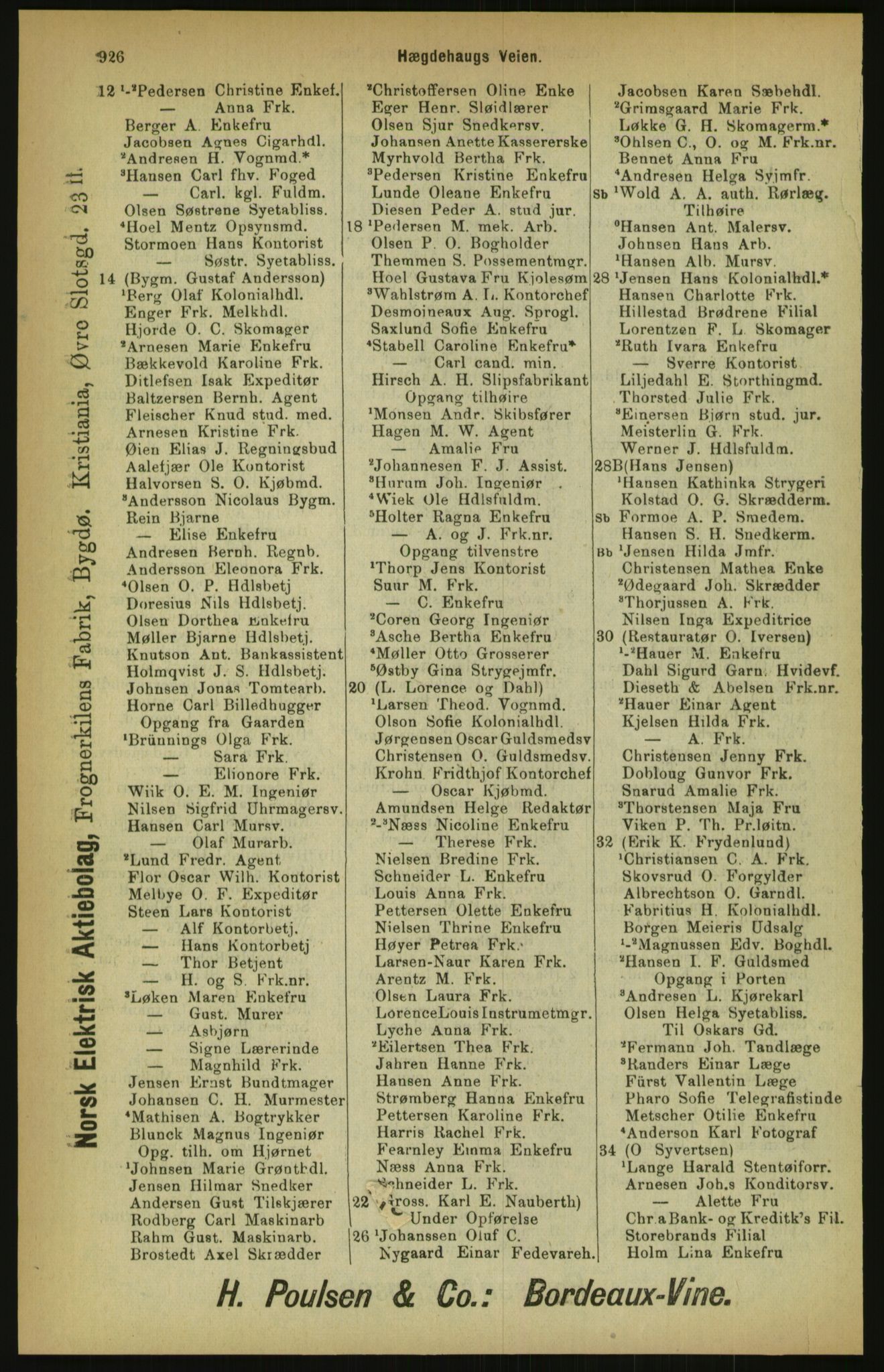 Kristiania/Oslo adressebok, PUBL/-, 1900, p. 926