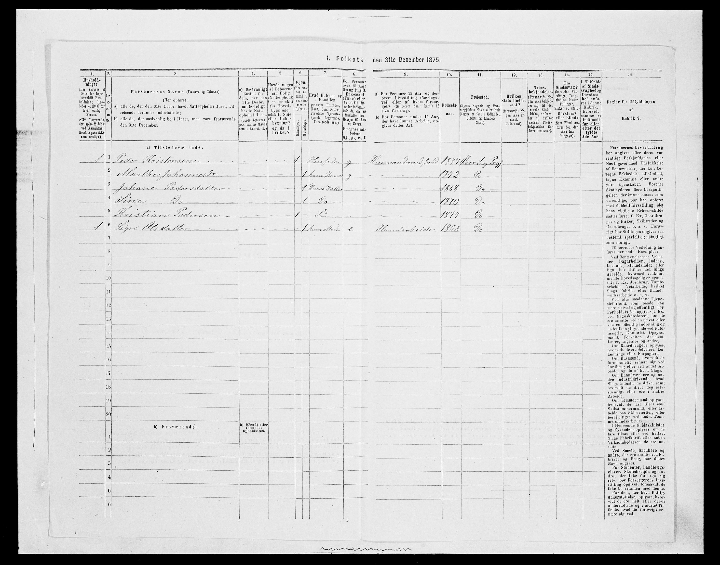 SAH, 1875 census for 0521P Øyer, 1875, p. 332