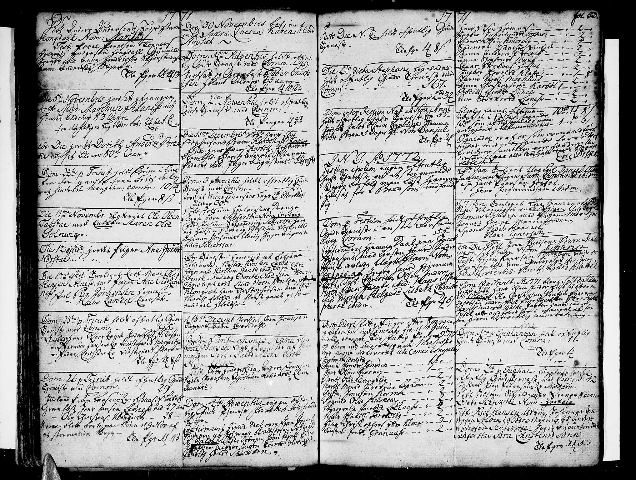 Ministerialprotokoller, klokkerbøker og fødselsregistre - Nordland, SAT/A-1459/852/L0735: Parish register (official) no. 852A05, 1762-1820, p. 53