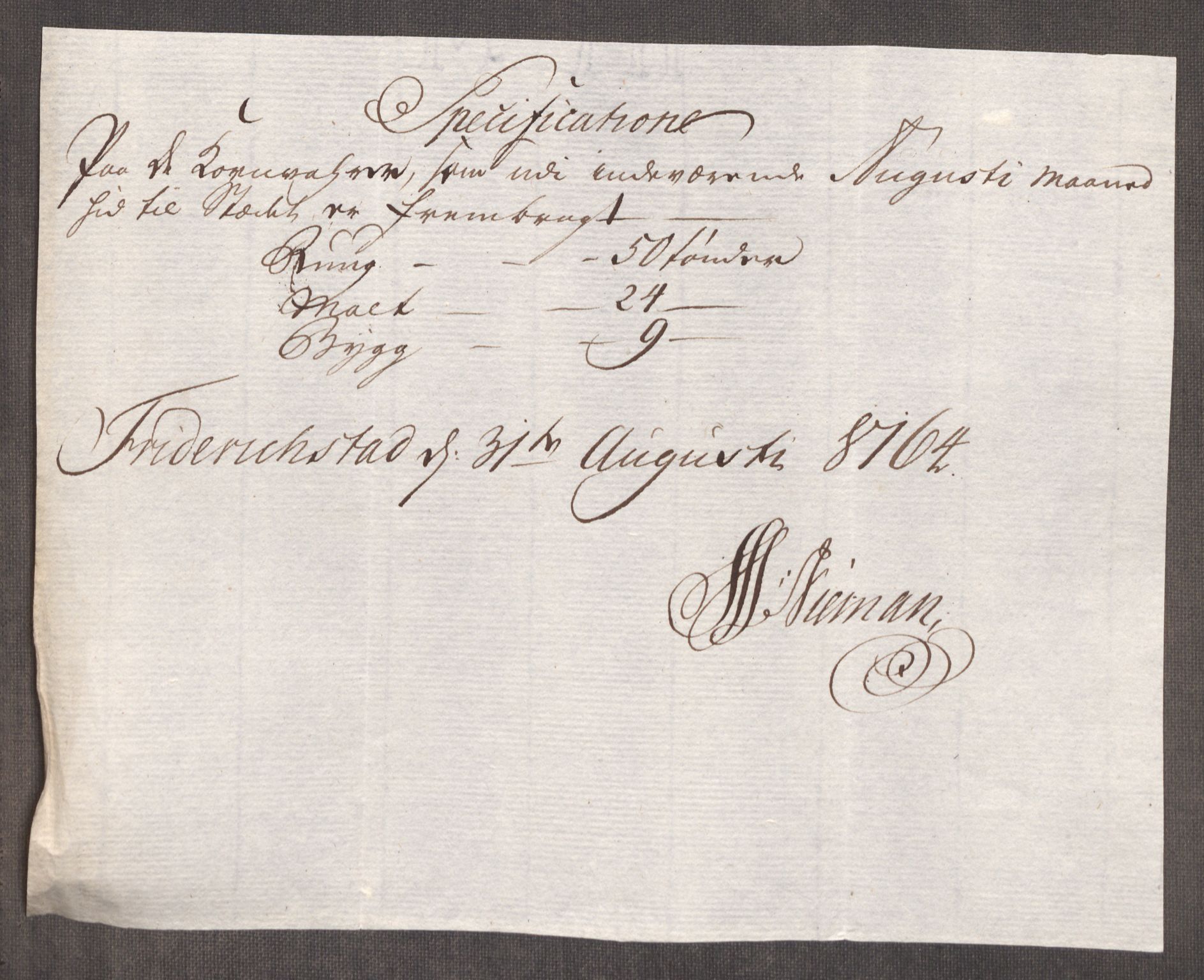 Rentekammeret inntil 1814, Realistisk ordnet avdeling, AV/RA-EA-4070/Oe/L0008: [Ø1]: Priskuranter, 1764-1768, p. 49