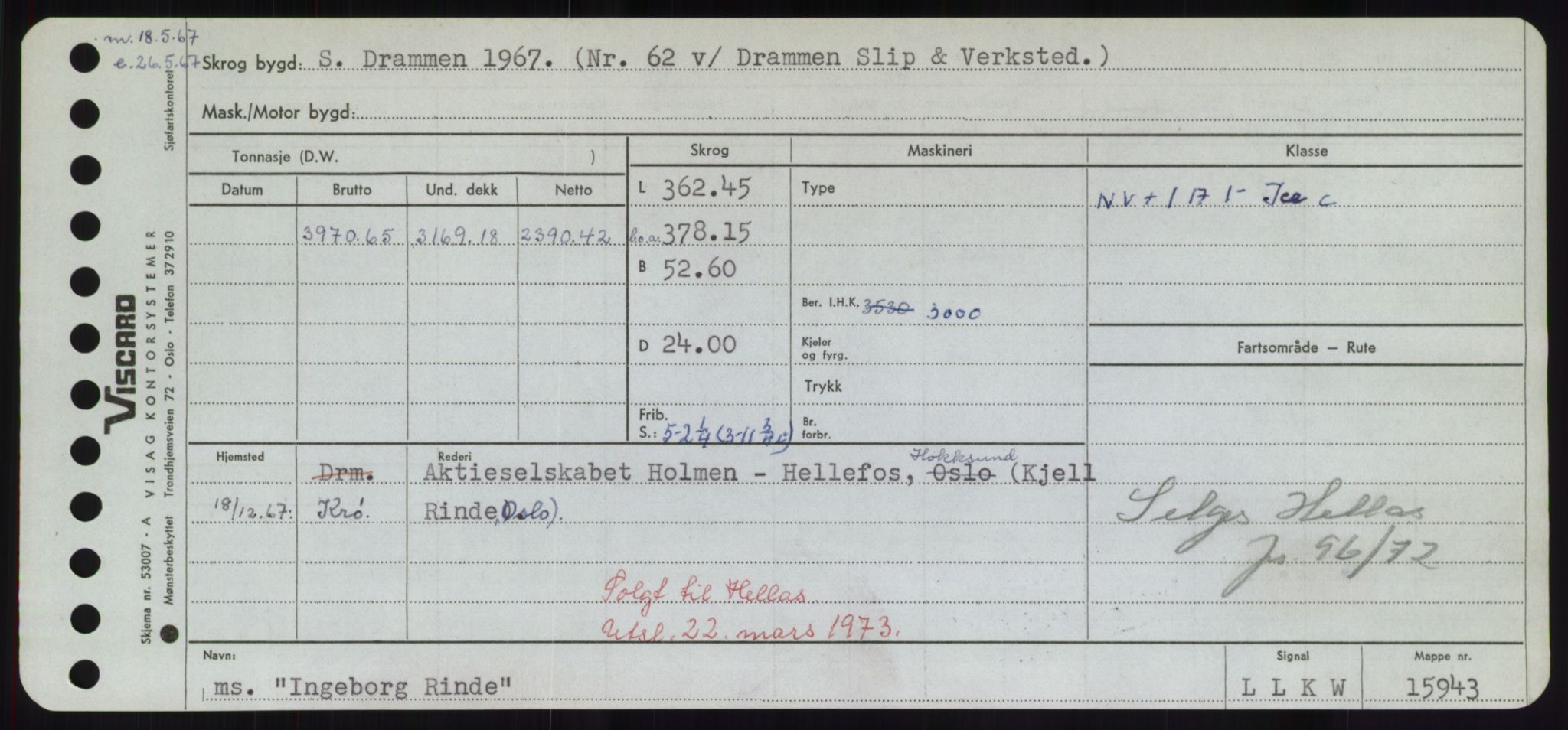 Sjøfartsdirektoratet med forløpere, Skipsmålingen, RA/S-1627/H/Hd/L0018: Fartøy, I, p. 121