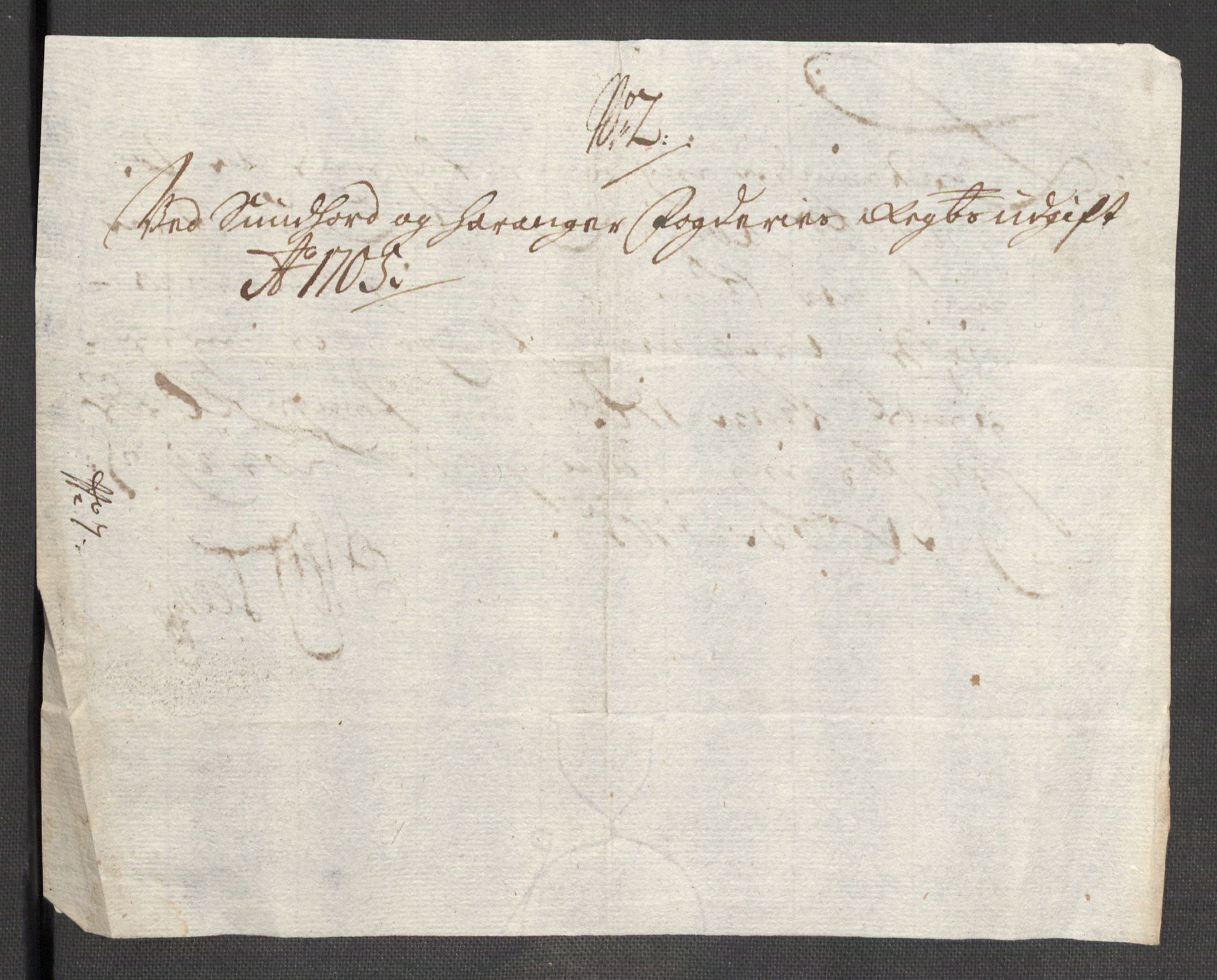 Rentekammeret inntil 1814, Reviderte regnskaper, Fogderegnskap, AV/RA-EA-4092/R48/L2983: Fogderegnskap Sunnhordland og Hardanger, 1705, p. 194