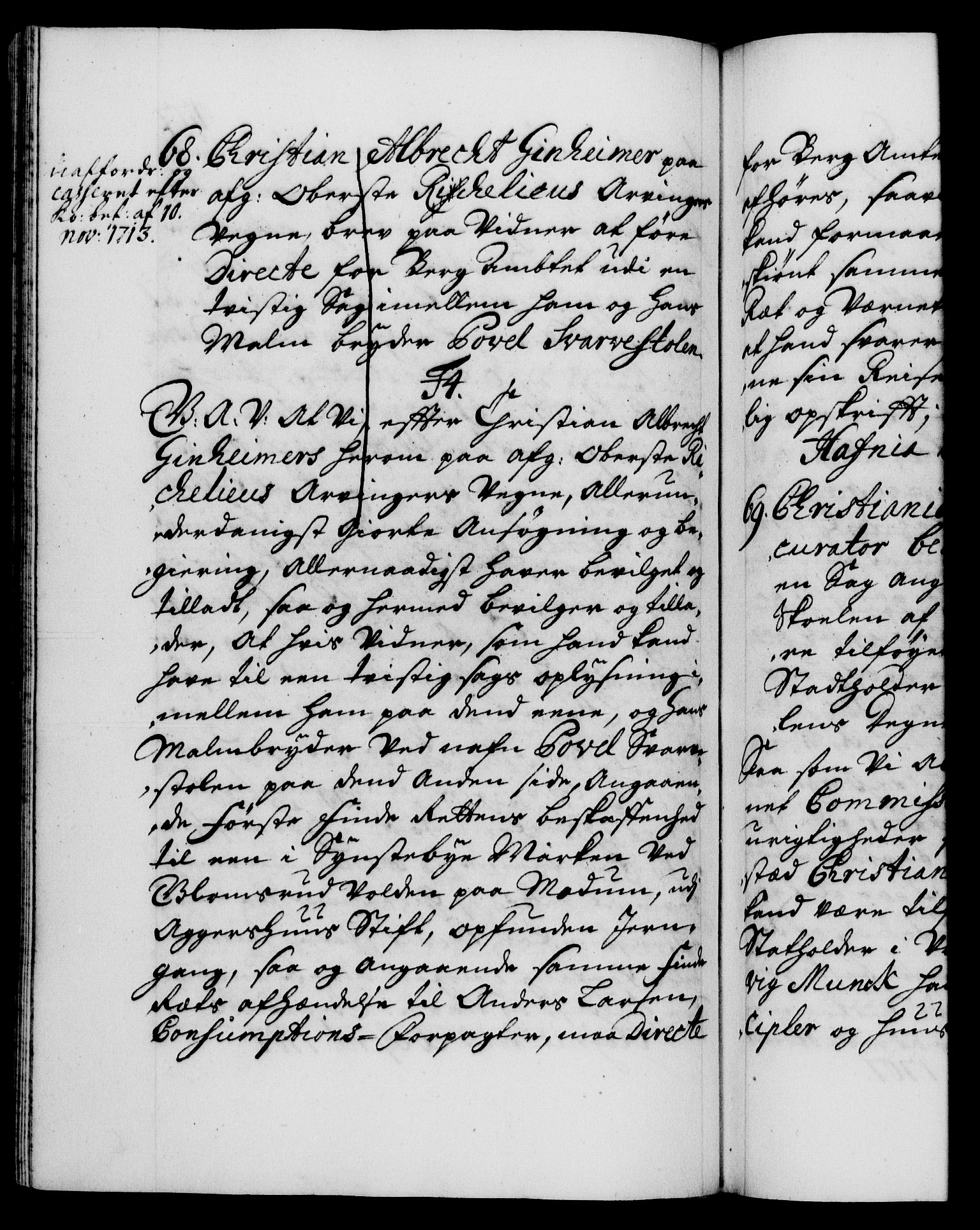 Danske Kanselli 1572-1799, AV/RA-EA-3023/F/Fc/Fca/Fcaa/L0019: Norske registre, 1704-1707, p. 477b