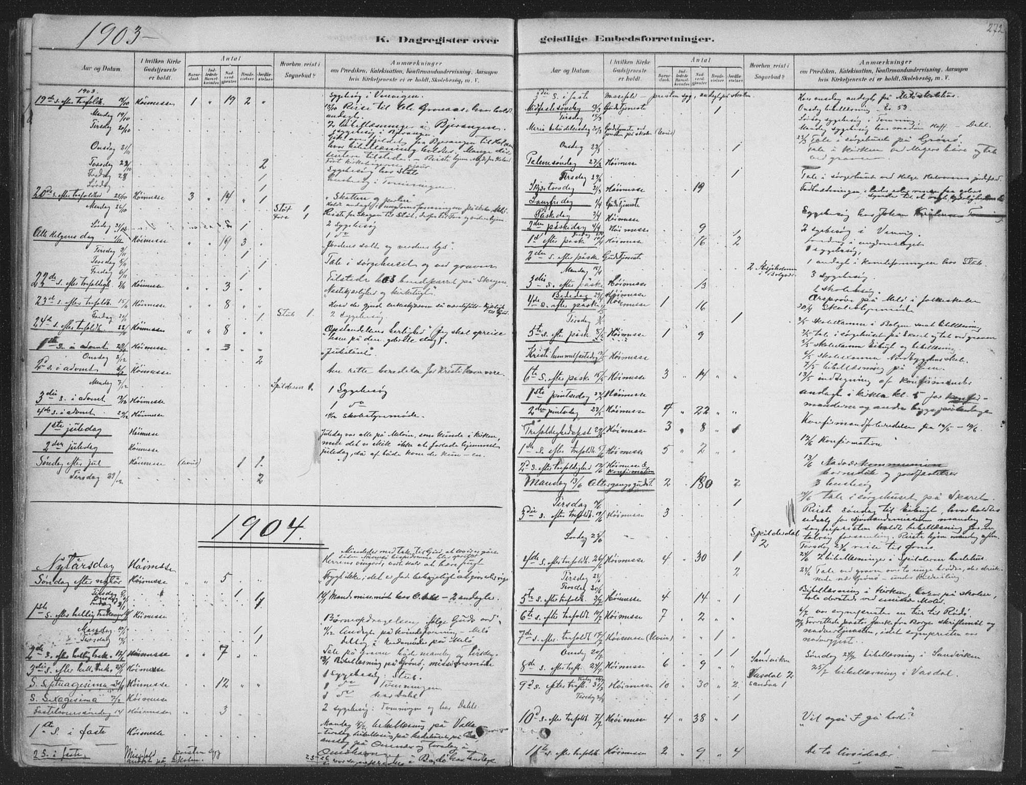 Ministerialprotokoller, klokkerbøker og fødselsregistre - Nordland, SAT/A-1459/843/L0627: Parish register (official) no. 843A02, 1878-1908, p. 272