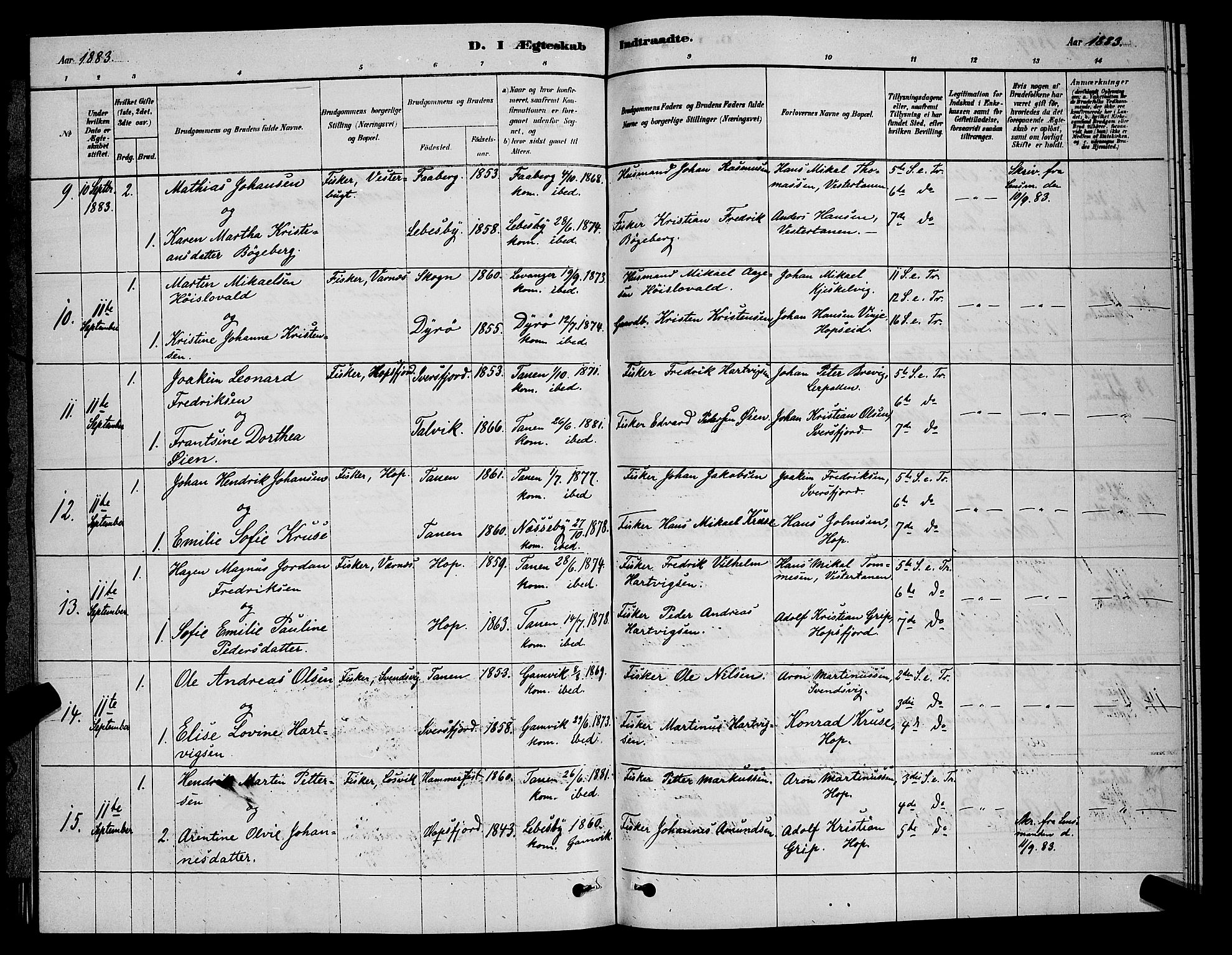 Tana sokneprestkontor, AV/SATØ-S-1334/H/Hb/L0003klokker: Parish register (copy) no. 3, 1878-1890