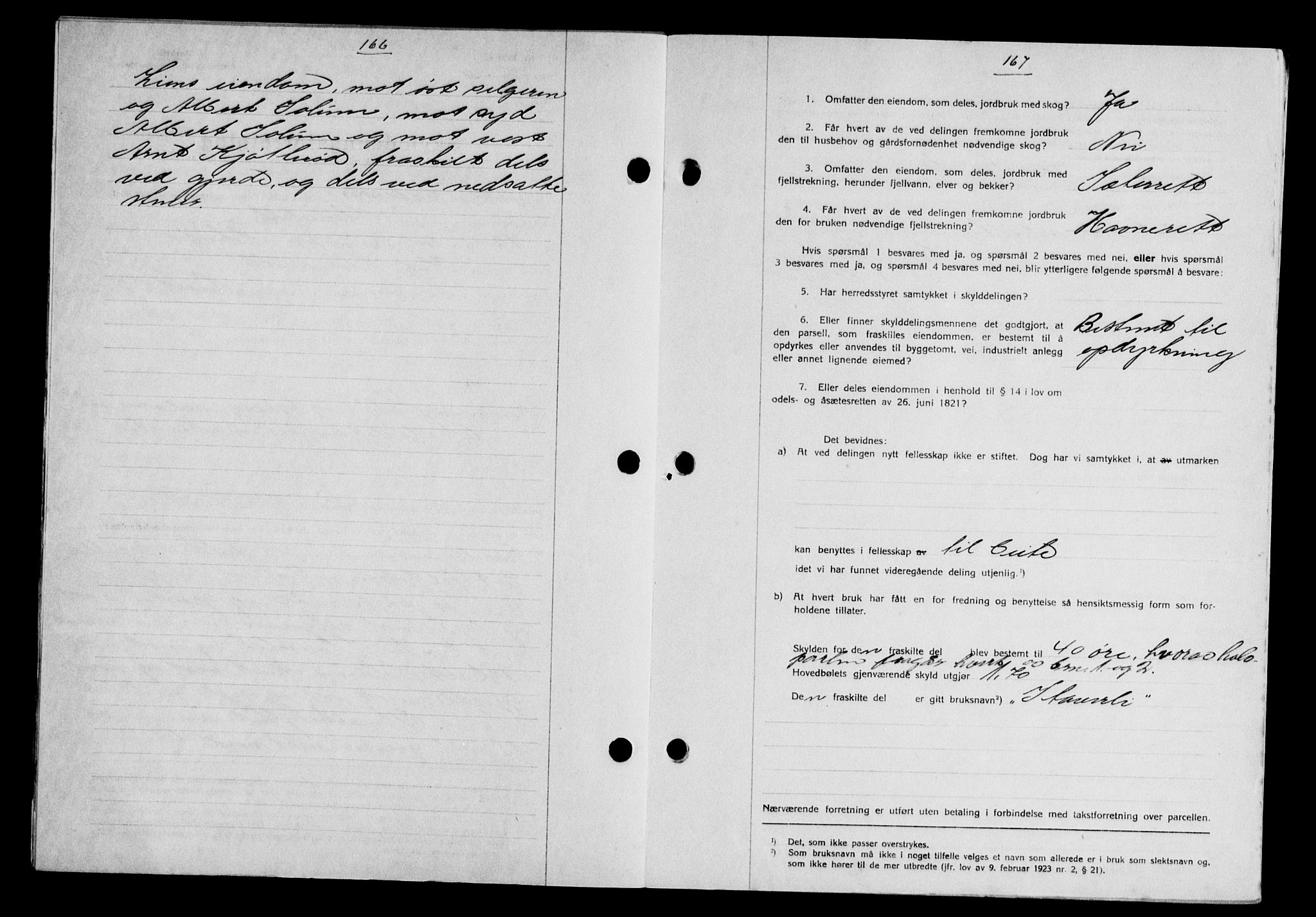 Gauldal sorenskriveri, SAT/A-0014/1/2/2C/L0048: Mortgage book no. 51-52, 1937-1938, p. 166, Diary no: : 105/1938