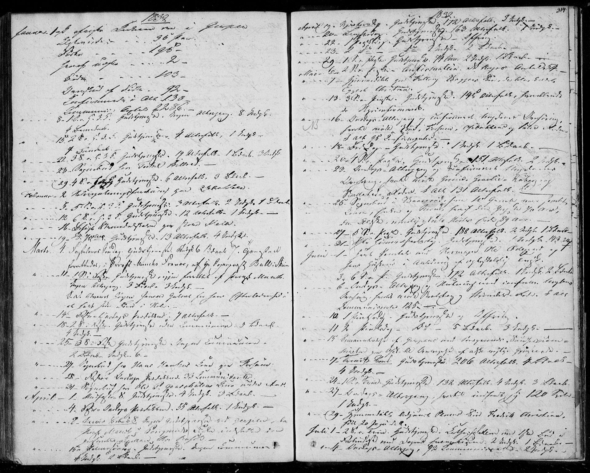 Gjerpen kirkebøker, SAKO/A-265/F/Fa/L0006: Parish register (official) no. I 6, 1829-1834, p. 314