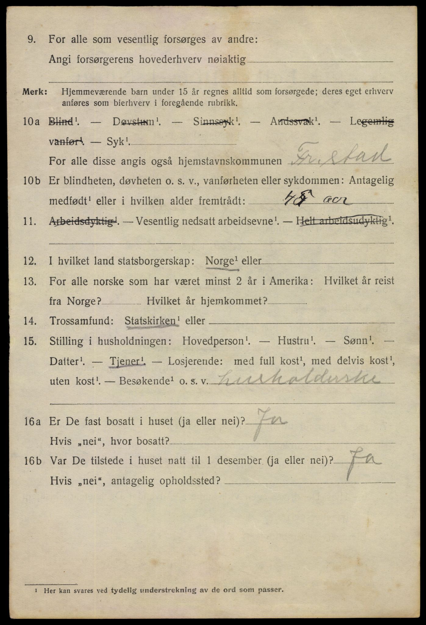 SAO, 1920 census for Fredrikstad, 1920, p. 14922