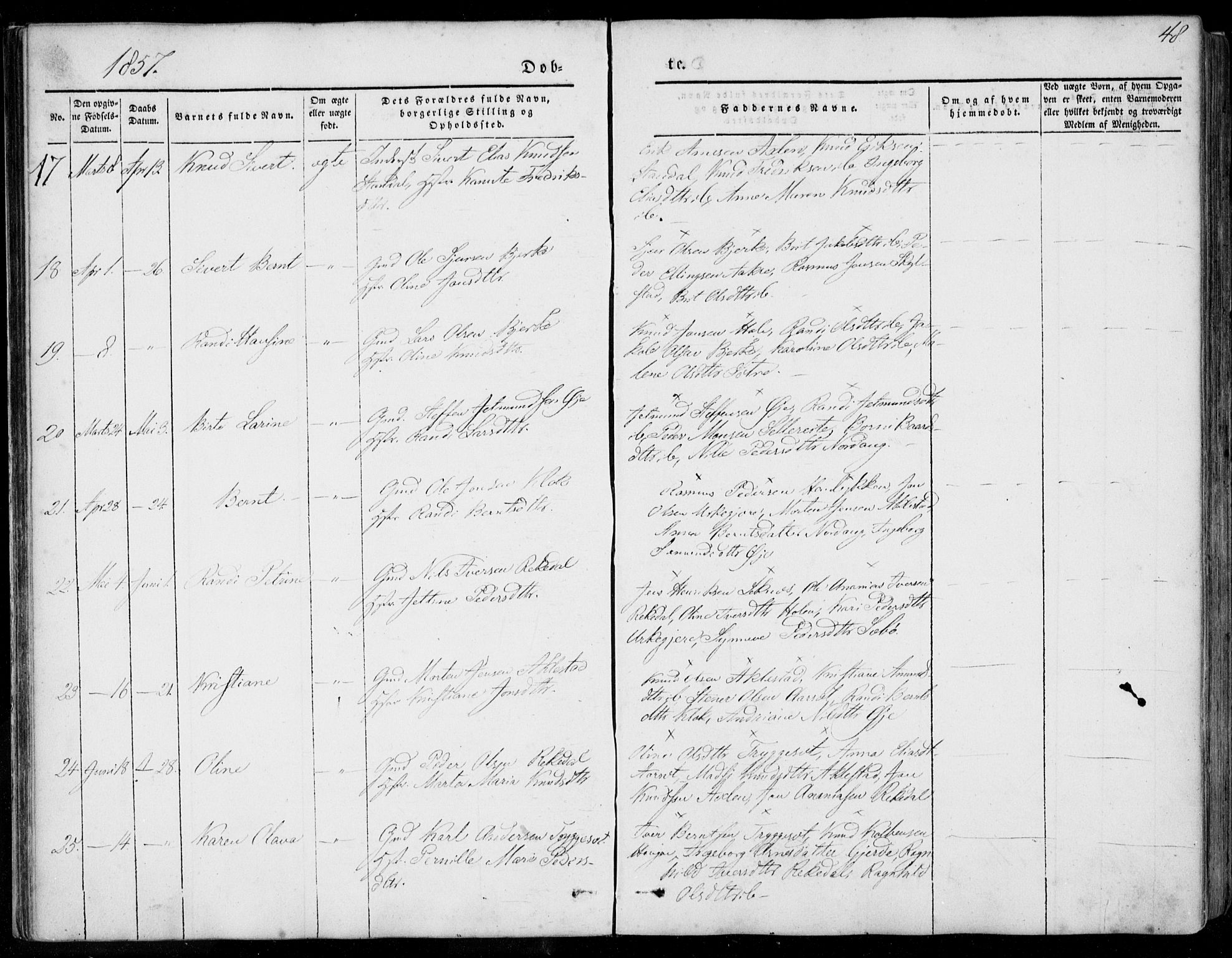 Ministerialprotokoller, klokkerbøker og fødselsregistre - Møre og Romsdal, AV/SAT-A-1454/515/L0209: Parish register (official) no. 515A05, 1847-1868, p. 48