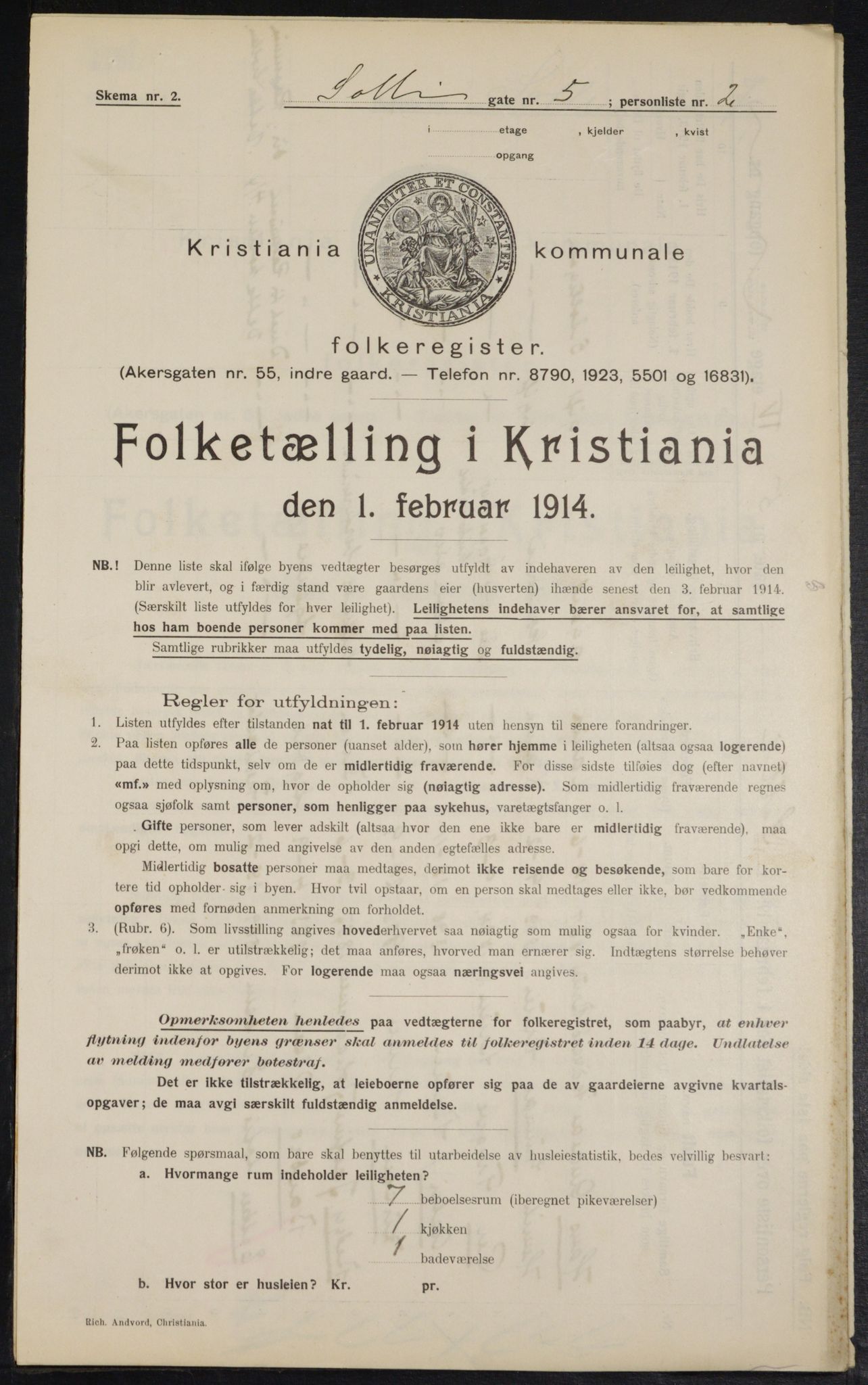 OBA, Municipal Census 1914 for Kristiania, 1914, p. 99550