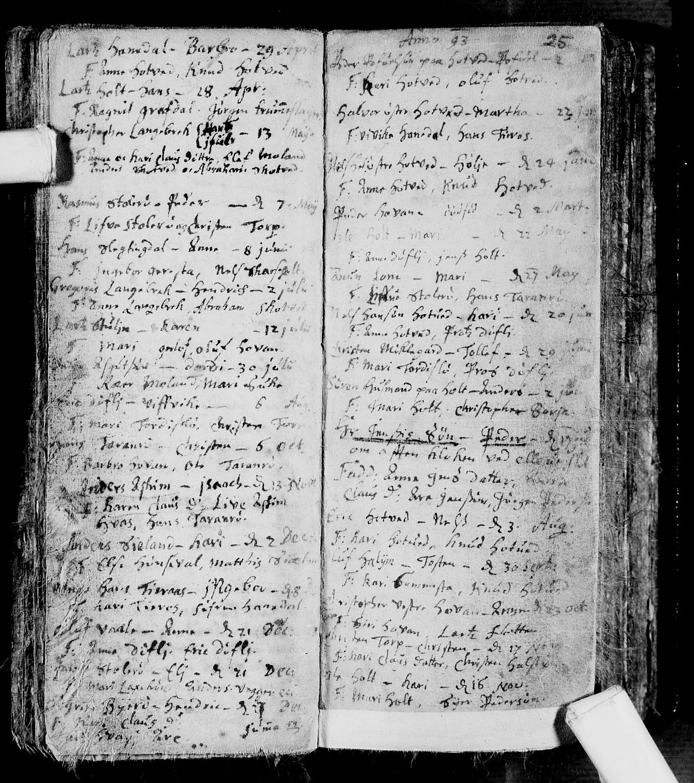 Andebu kirkebøker, SAKO/A-336/F/Fa/L0001: Parish register (official) no. 1 /1, 1623-1738, p. 25