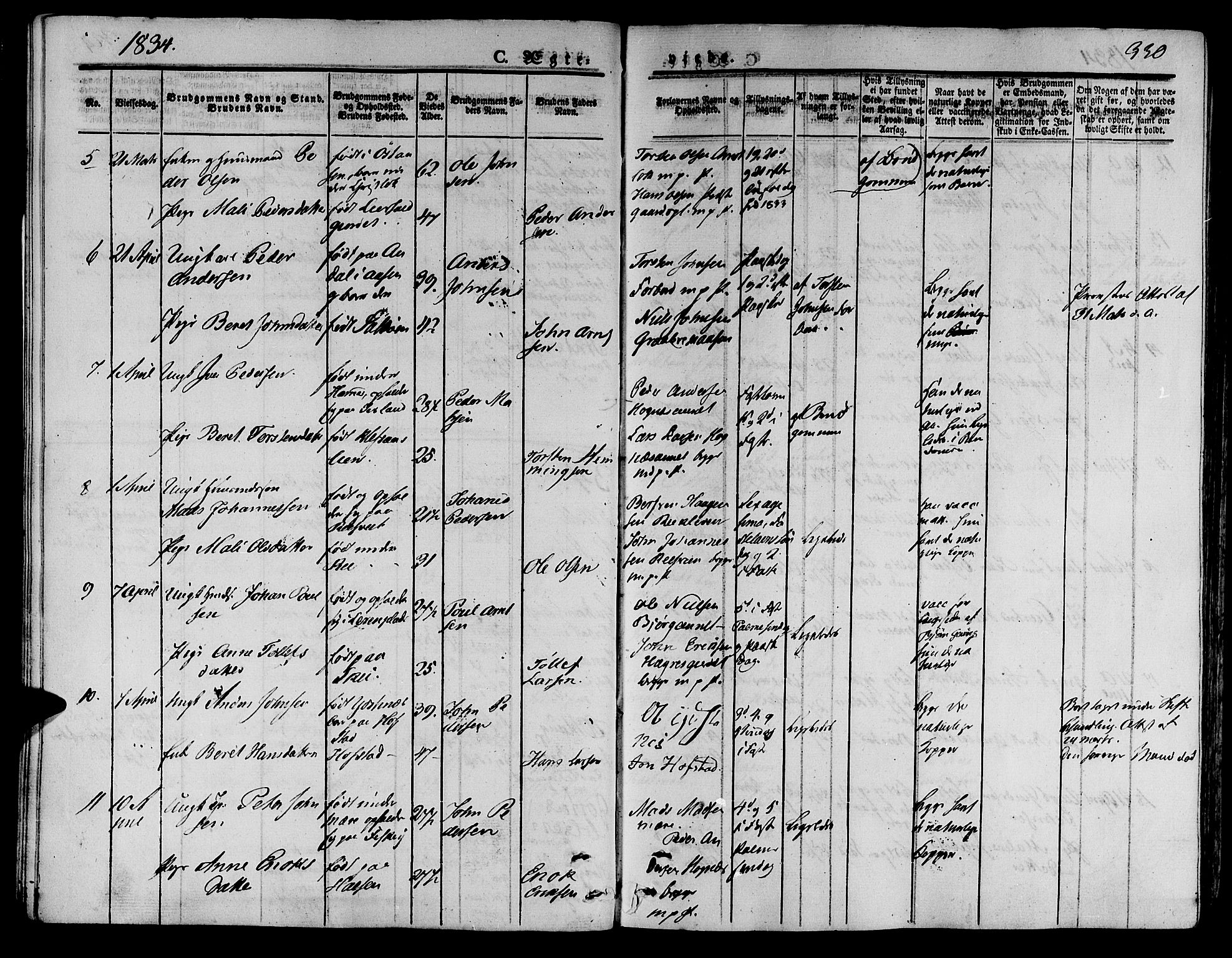 Ministerialprotokoller, klokkerbøker og fødselsregistre - Nord-Trøndelag, AV/SAT-A-1458/709/L0072: Parish register (official) no. 709A12, 1833-1844, p. 330